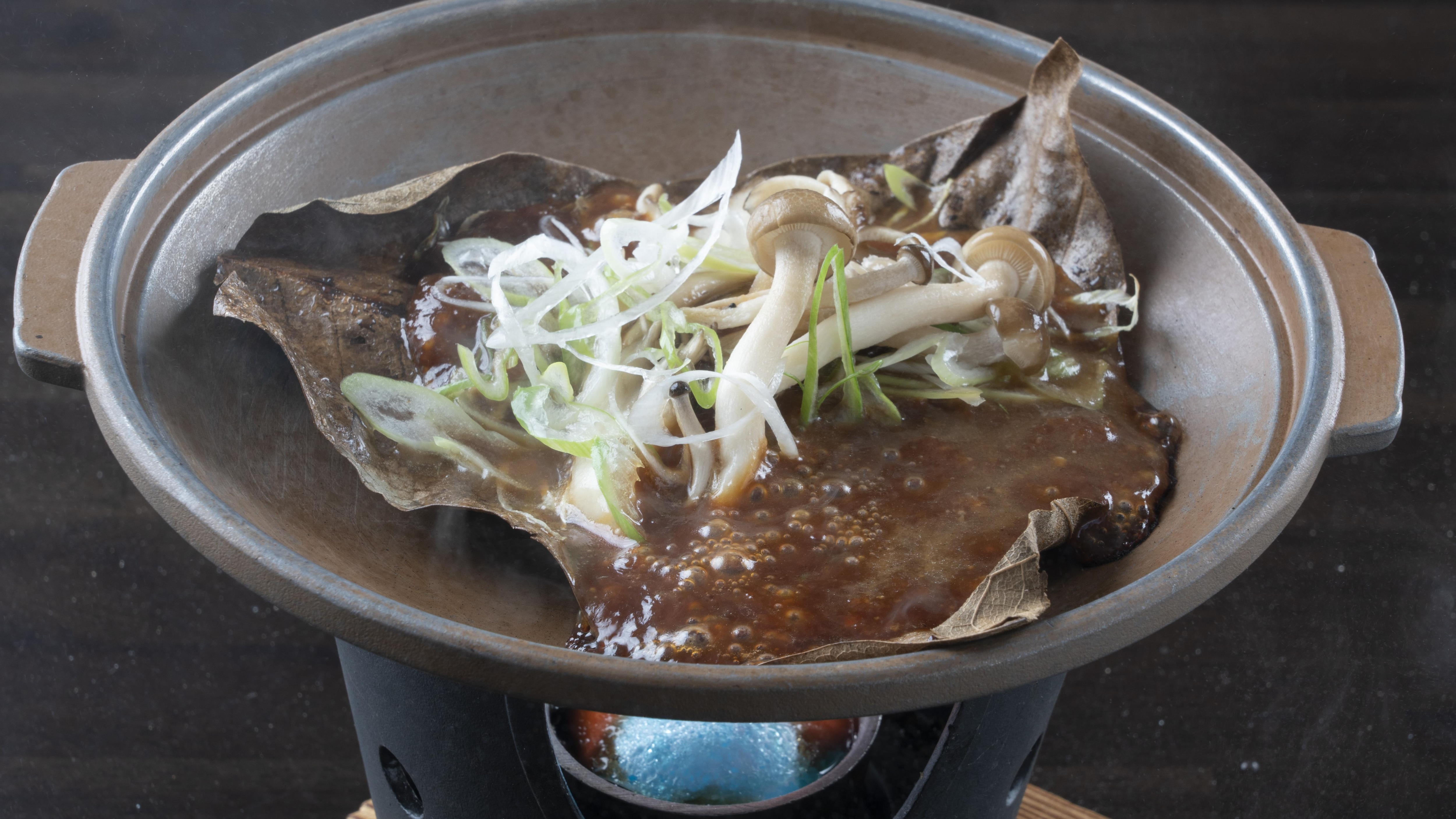 Hoba miso for breakfast goes well with rice