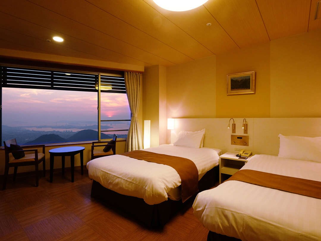 Special Twin Room with Ocean View Open Air Bath [Sunset]