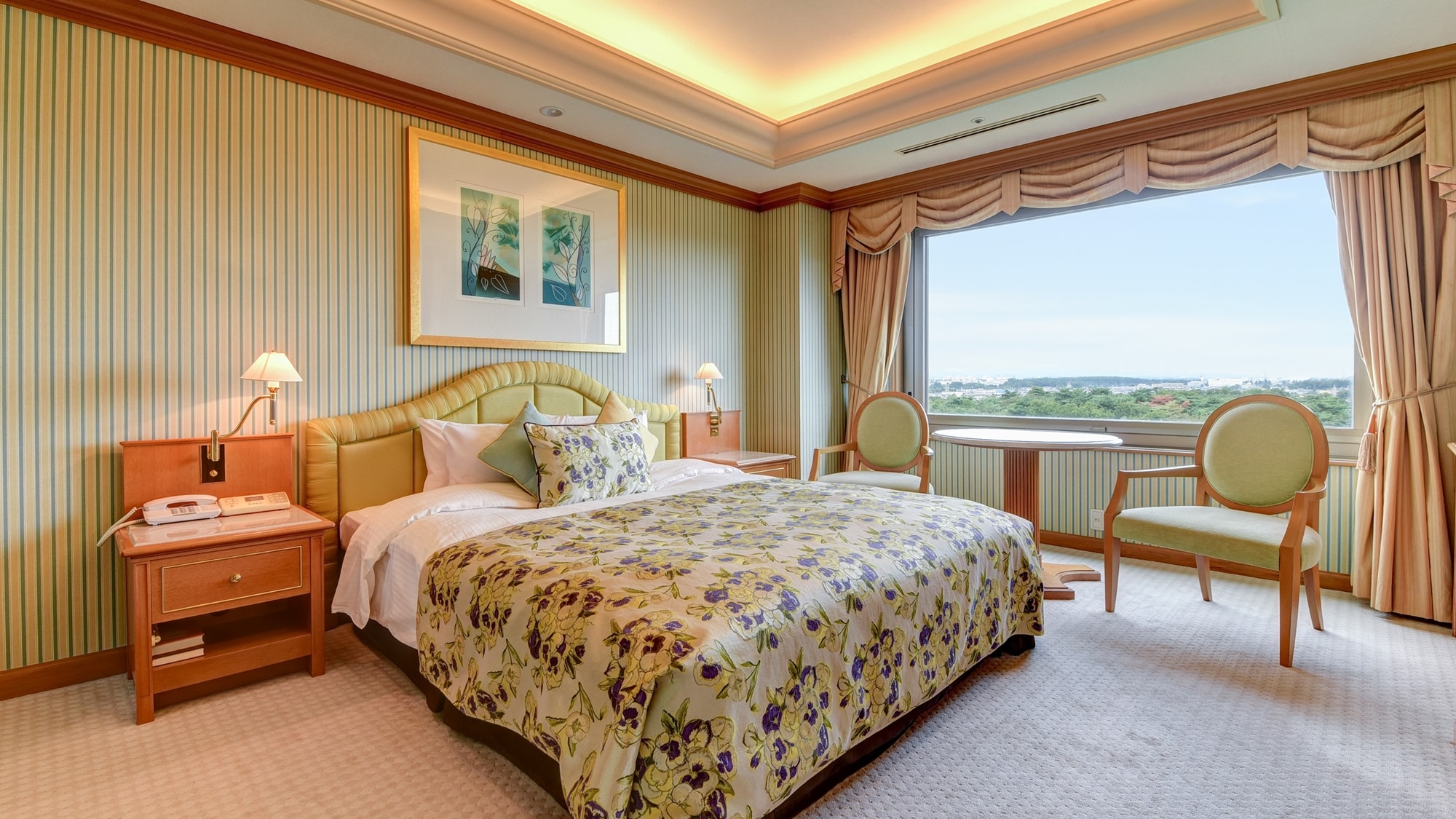 ** [Room (Double Suite)] A gorgeous interior with a focus on the warmth of nature.