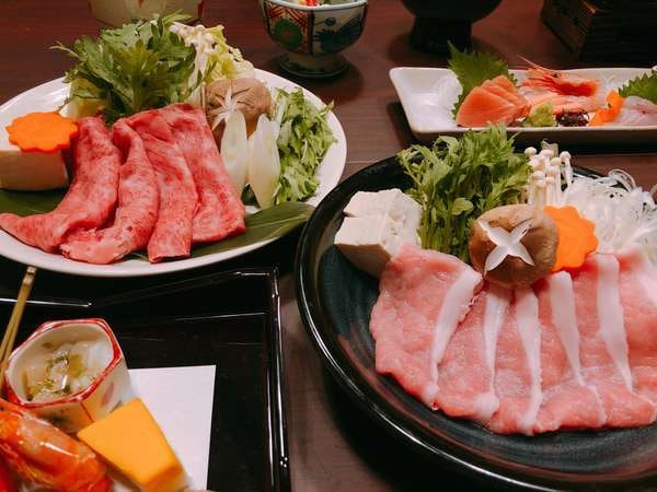 【飛騨牛ＶＳ飛騨旨豚】しゃぶしゃぶ食べ比べプラン