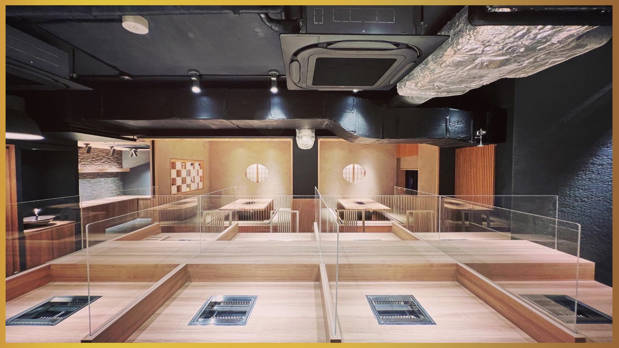 這是別館「月の光」的自助烤肉店「朧」的內部照片♪2022年重新開業