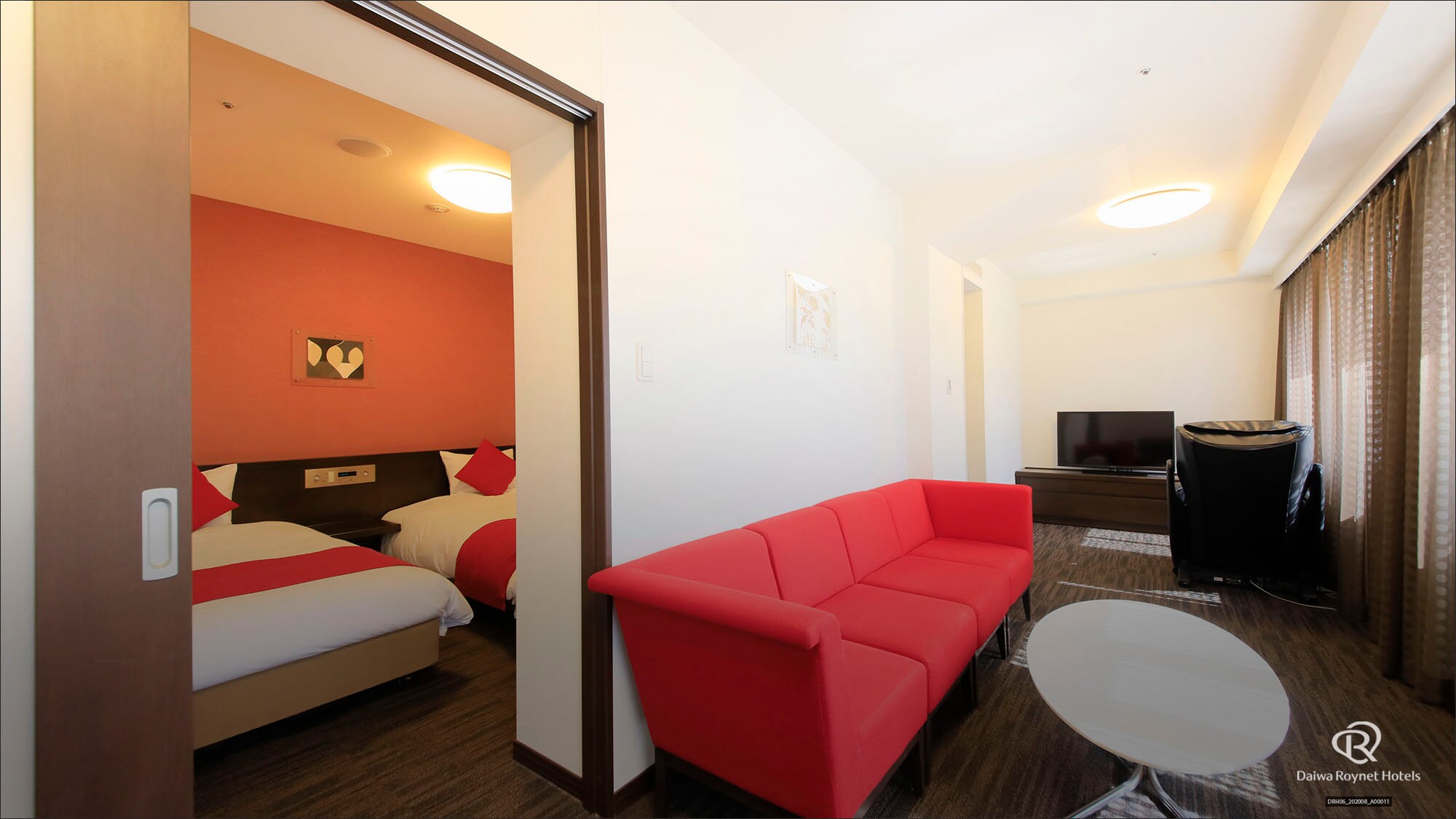 Junior suite room living room and bedroom