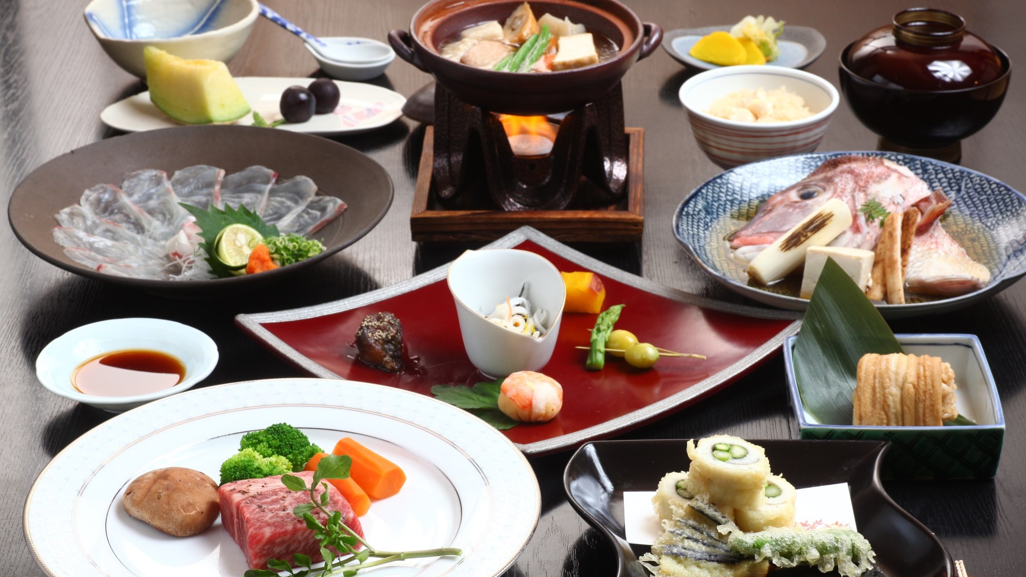 An example of a menu for Ishizuchi Kaiseki