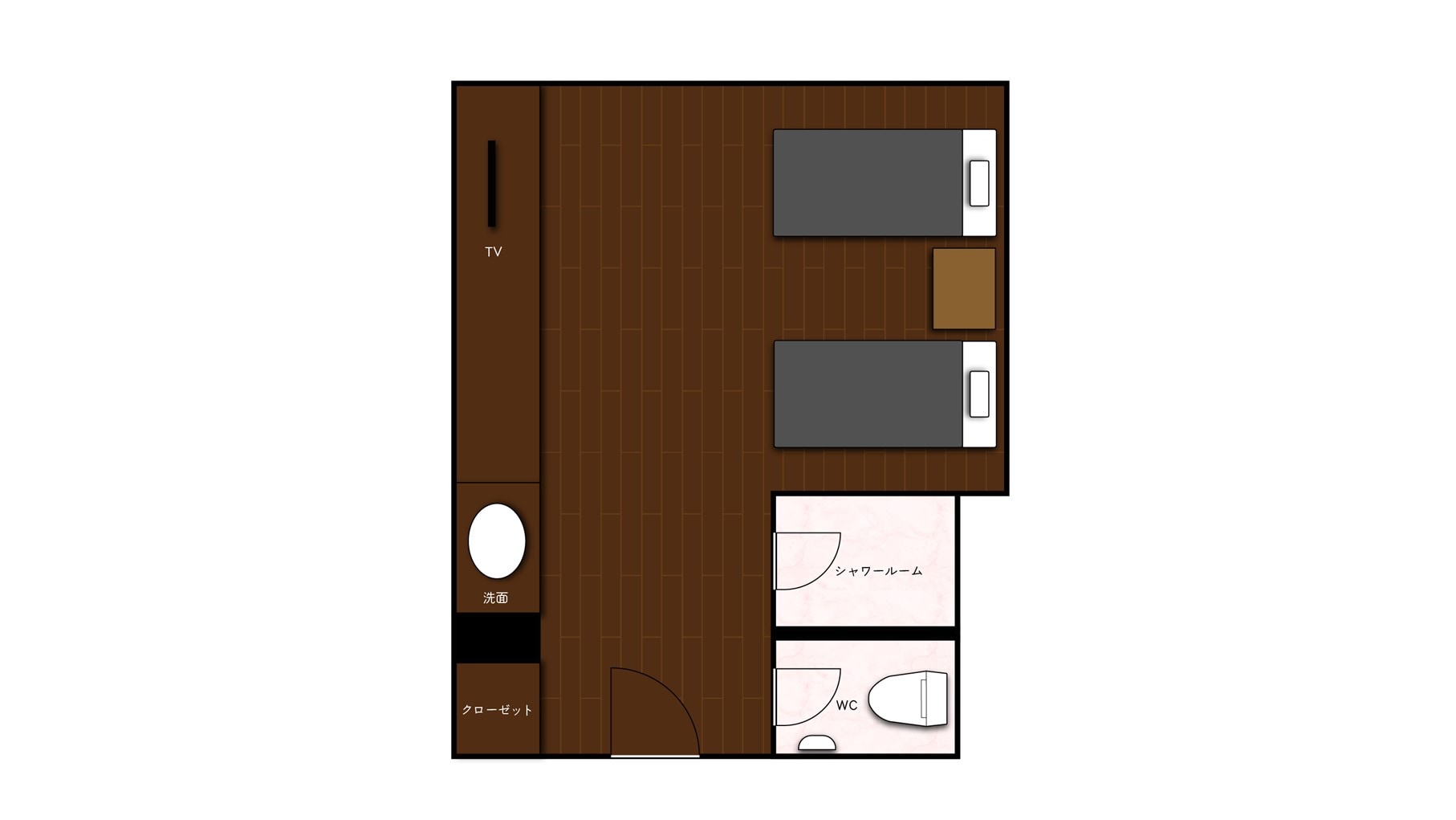 4F No view Western-style bed 2 beds [Casual]
