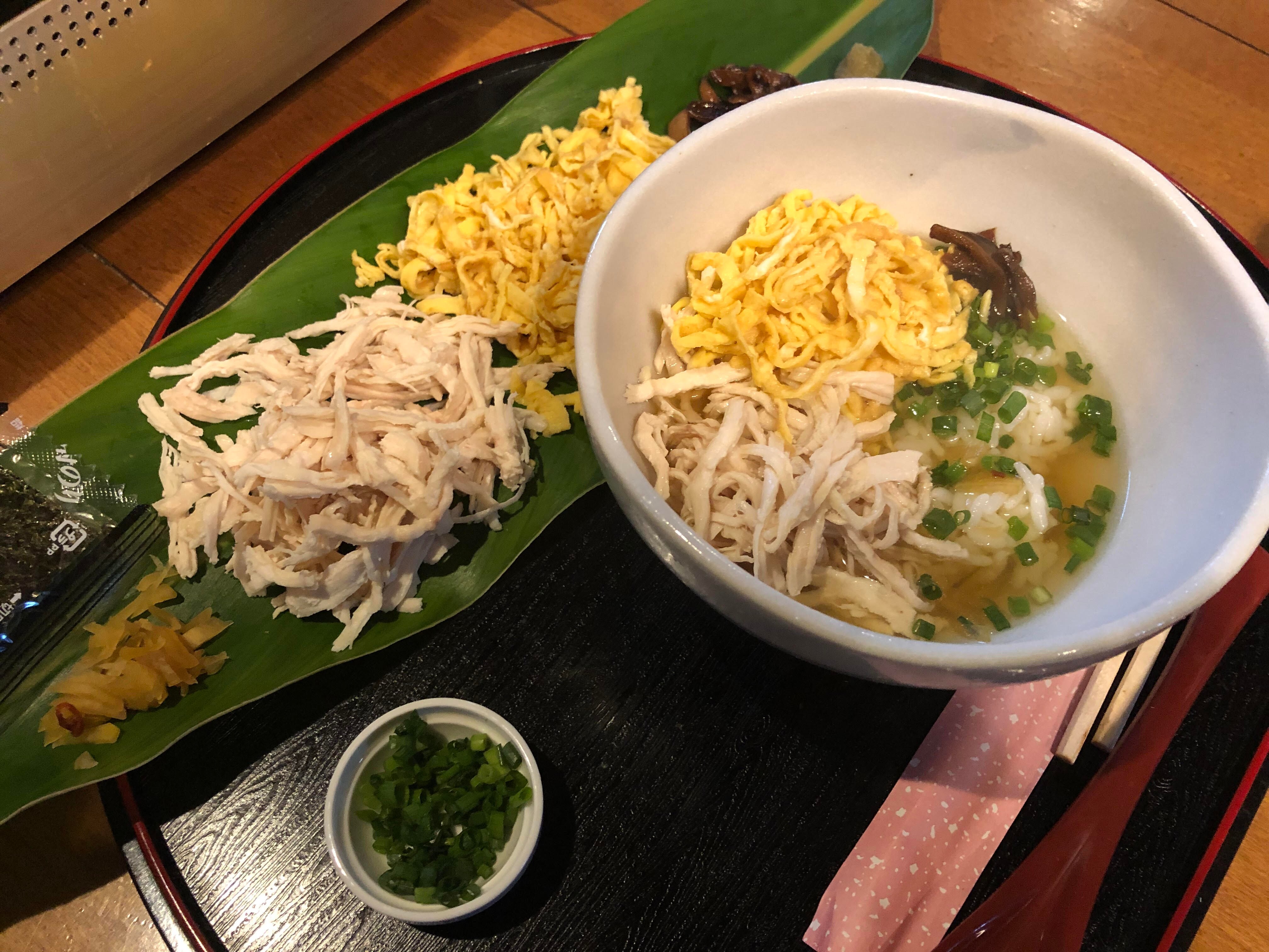 Chicken rice breakfast