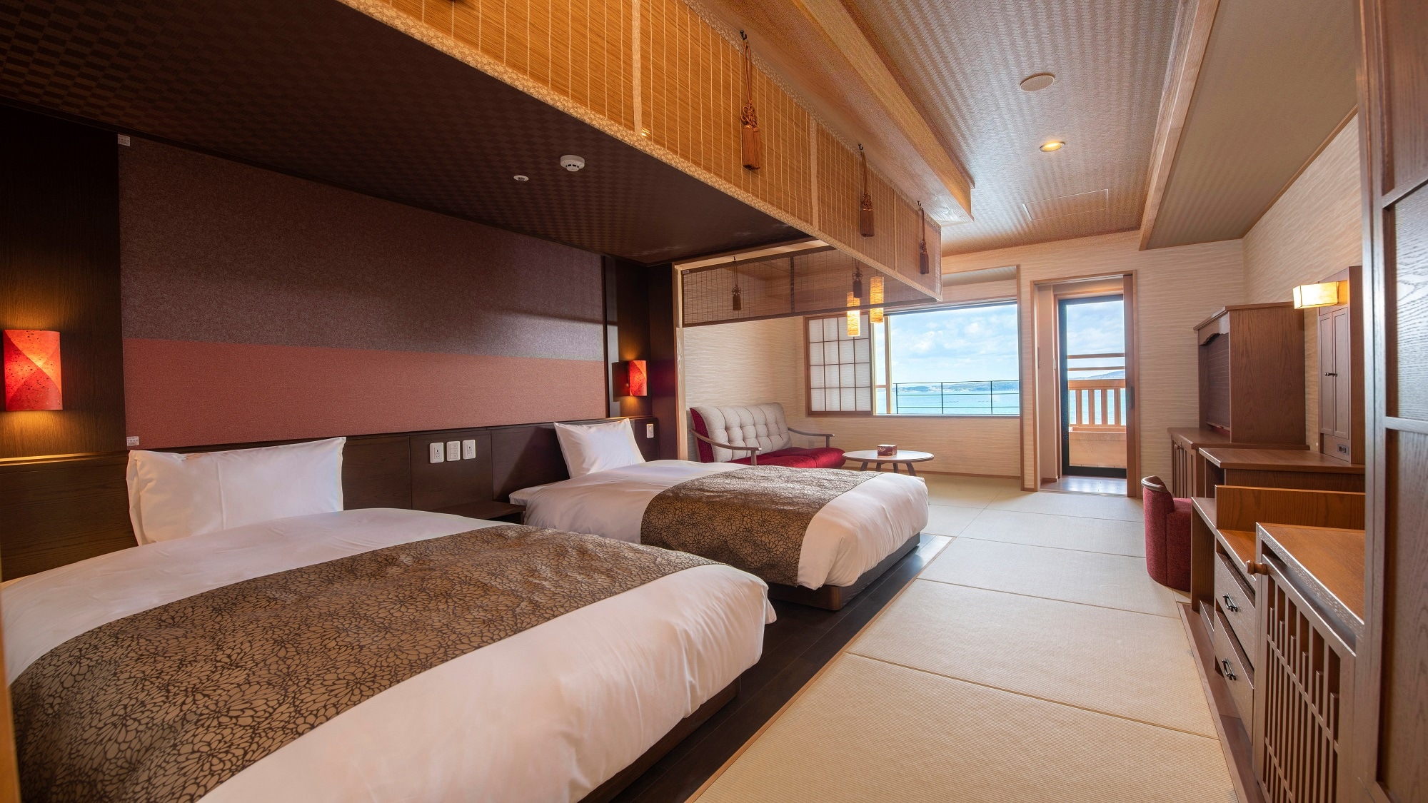 [日本和西方双胞胎的例子]西方舒适的家具优雅地布置在充满日本温暖的空间♪