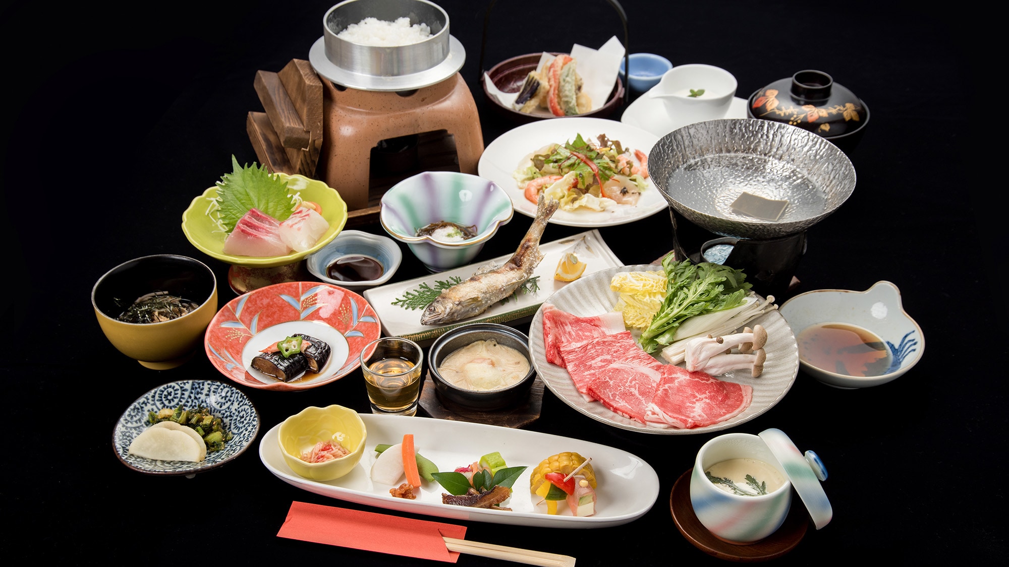※【晚餐示例】使用大量大分独有食材烹制的菜肴。
