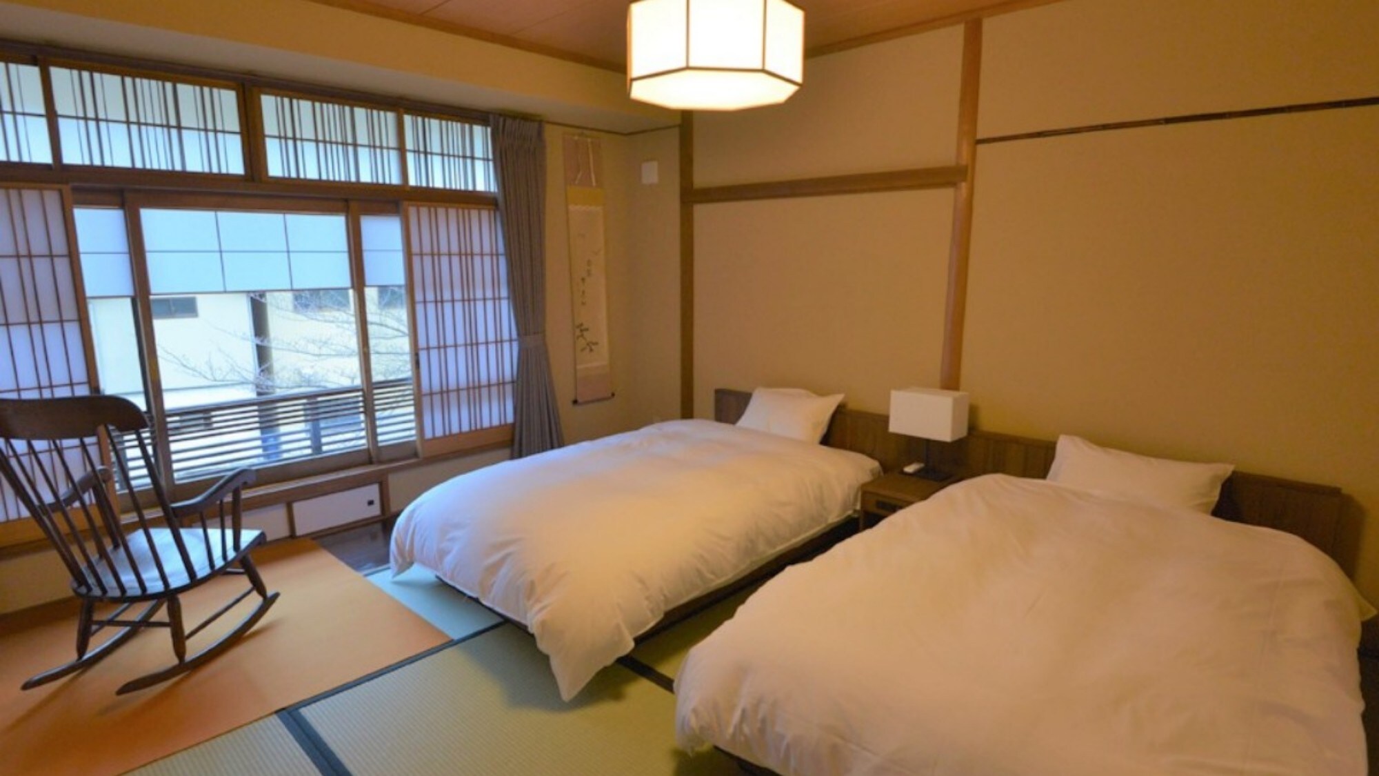2nd floor [with natural hot spring cypress bath] Annex Rakumisou, 2 beds, Kazemachigusa