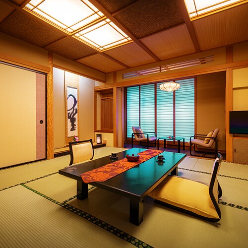 ■ [Japanese-Western style room-10 tatami mats + twin room] ■