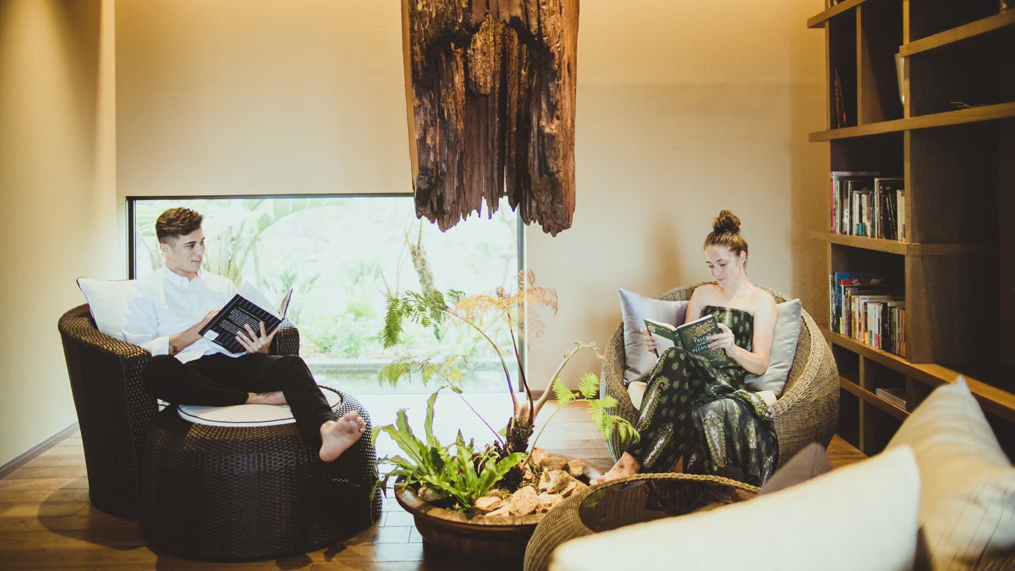 A relaxing space where you can stay as if you were living