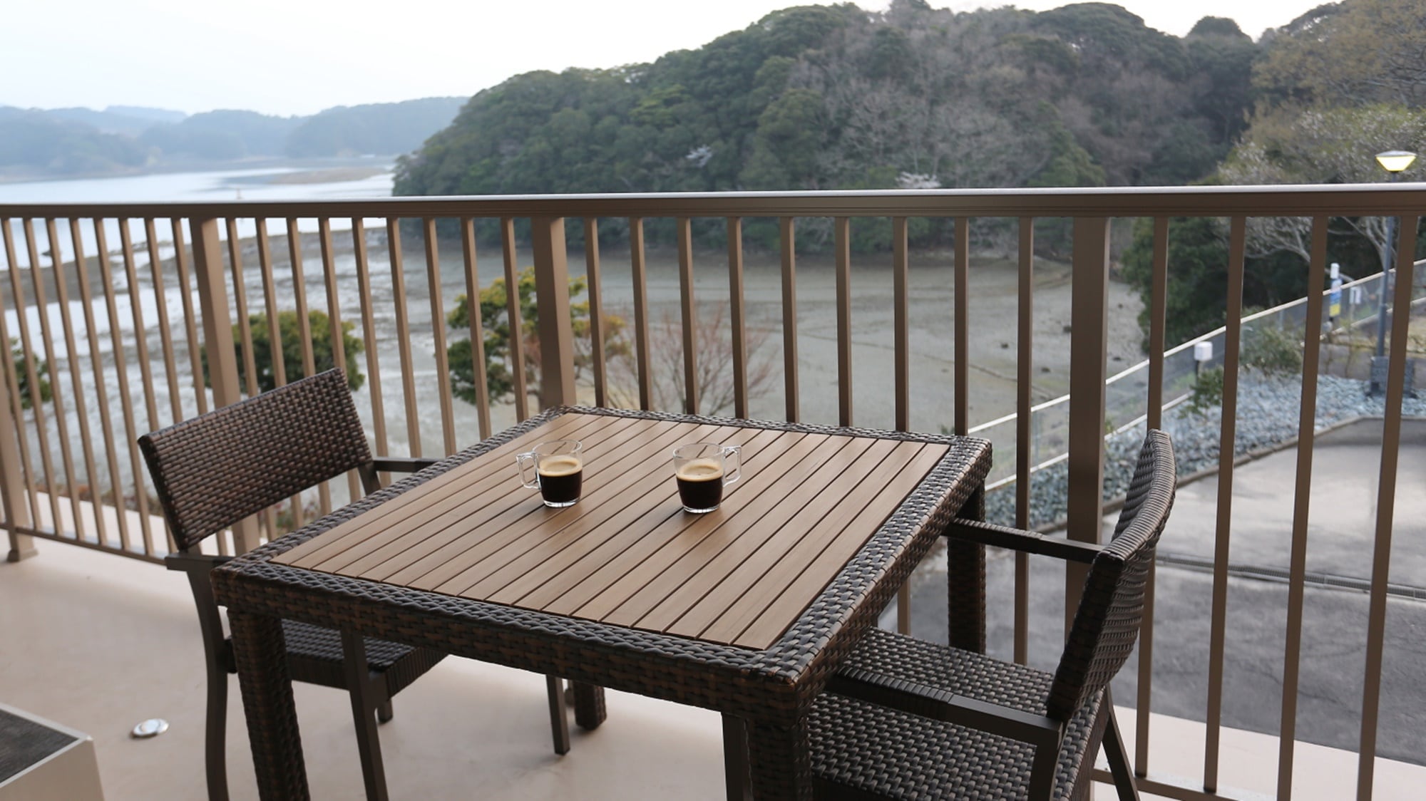Enjoy a relaxing moment while gazing at the ocean that stretches out before you.