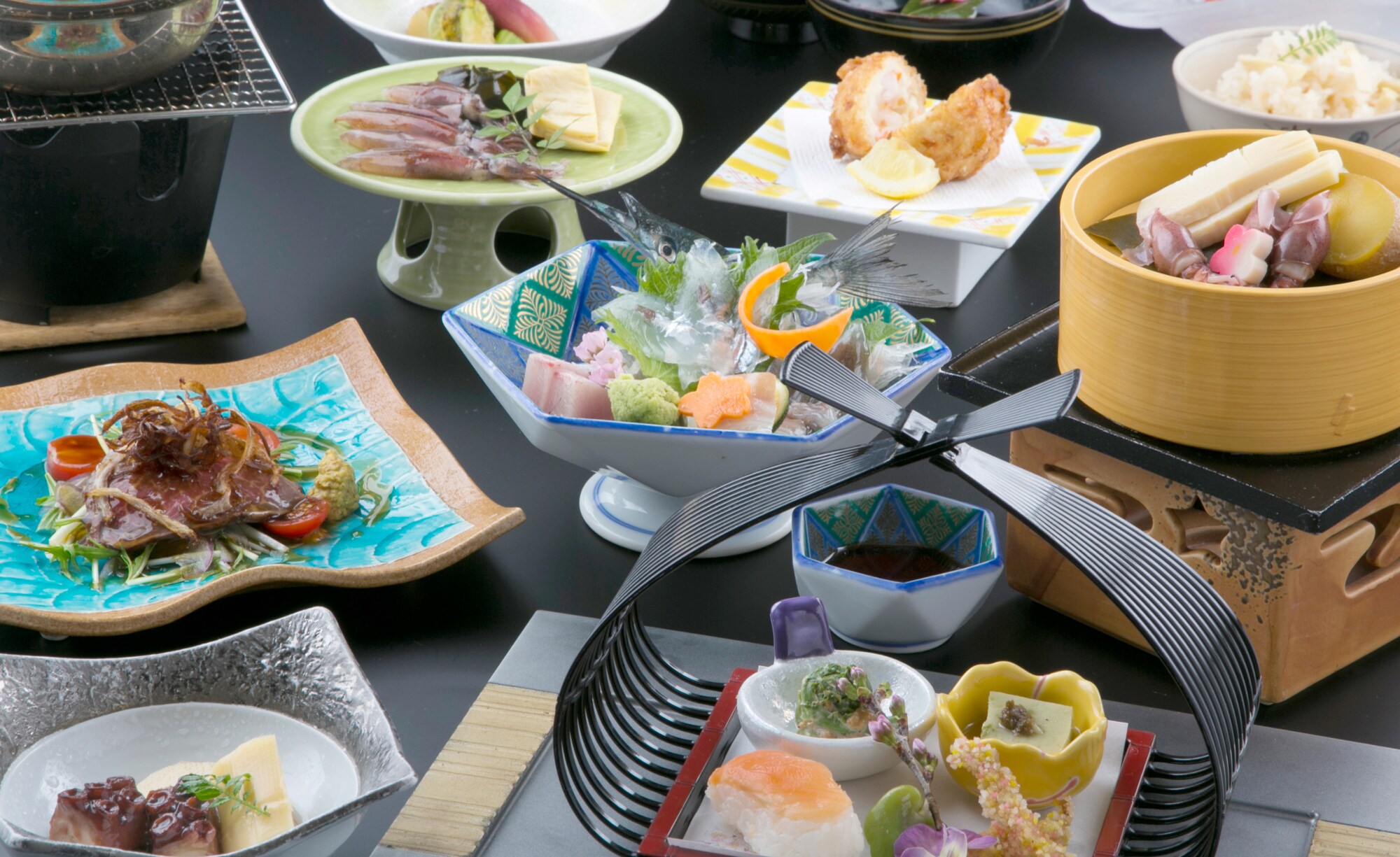 享受富山的季節-海山懷石懷石料理的例子
