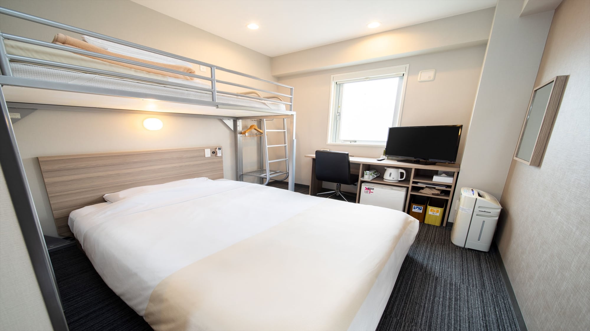 Phòng này có giường tầng rất được trẻ em ưa chuộng.