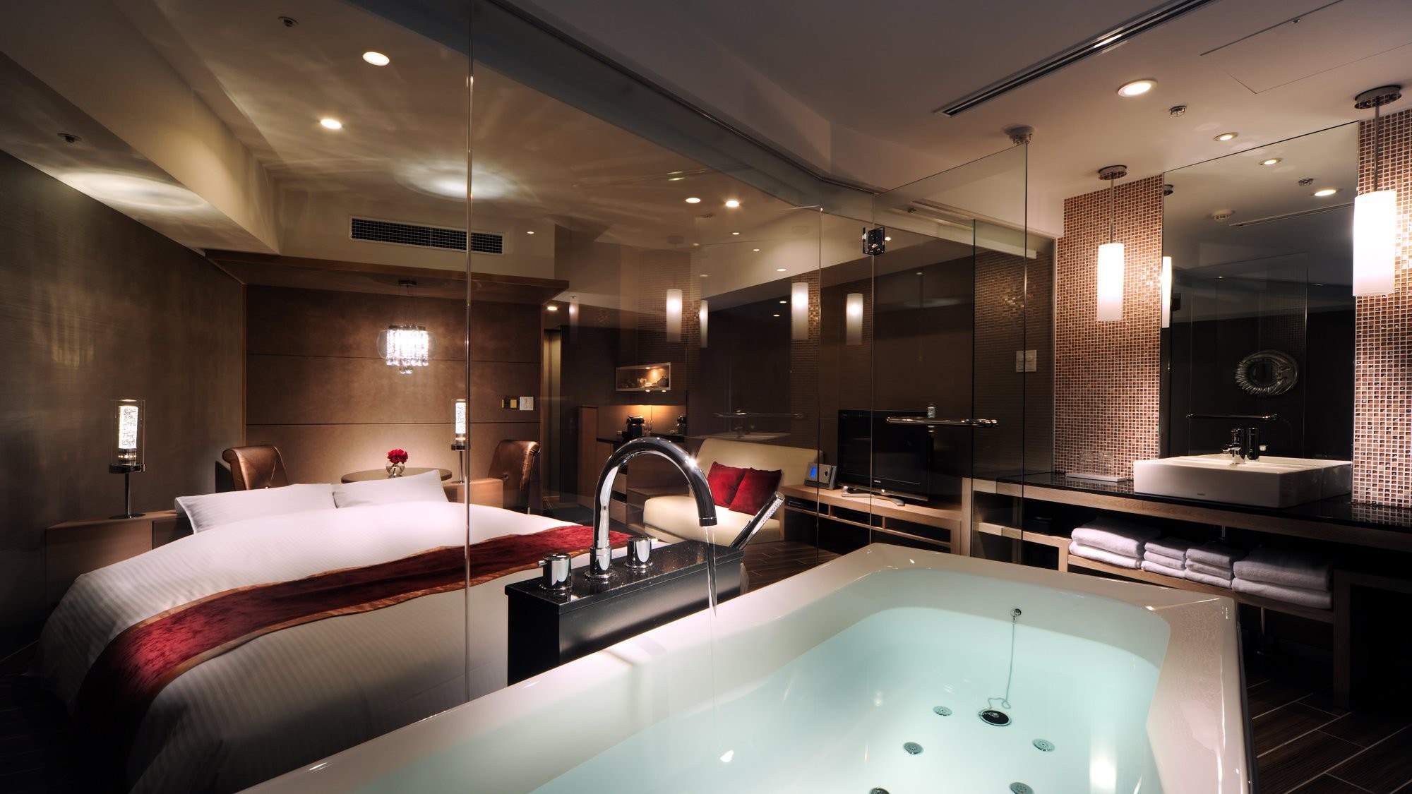 【View Bath ～Luna～】2명 정원・42평미(특별 룸)