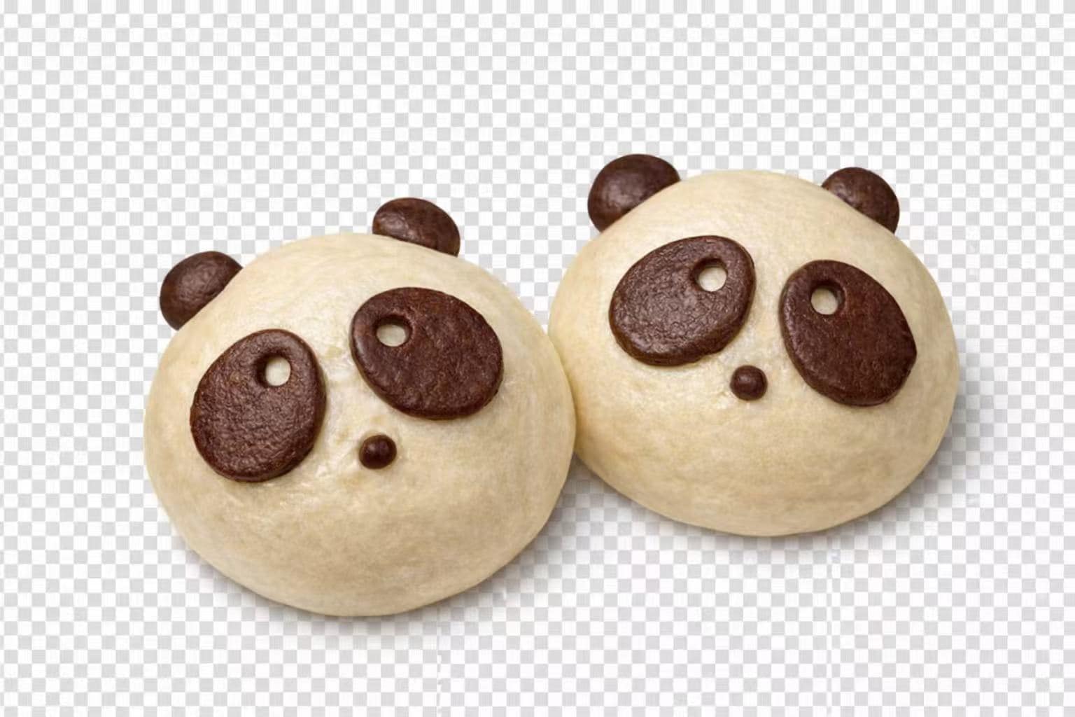 Bakpao panda isi pasta kacang manis yang melimpah: 300 yen per buah (ter