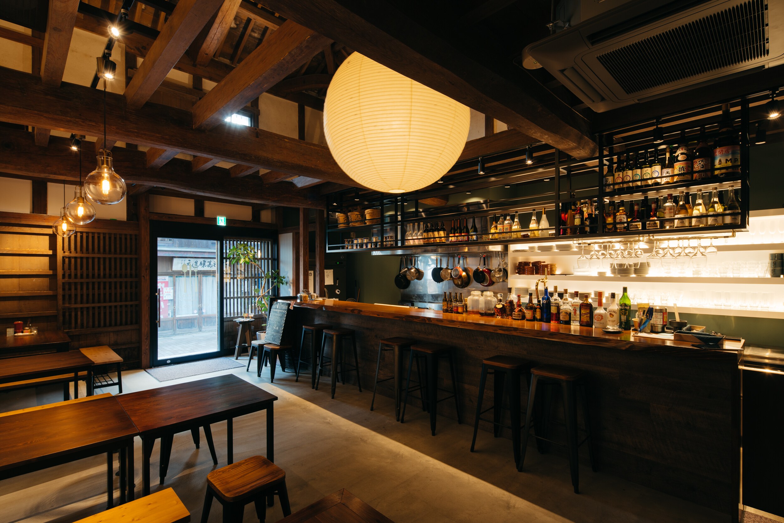 Inside the restaurant