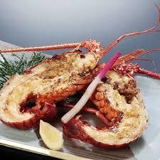 Grilled spiny lobster onigawara