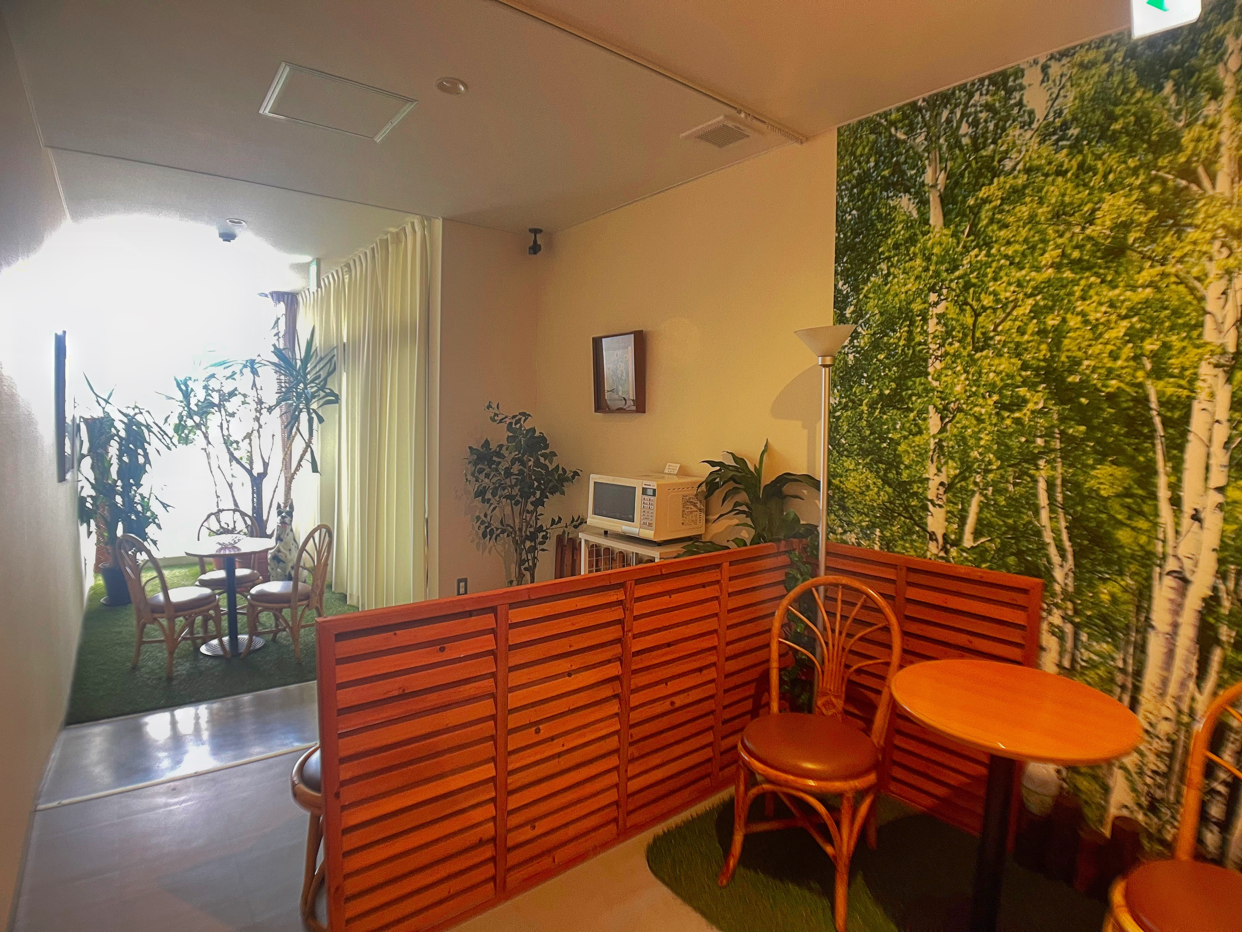 Inside the building