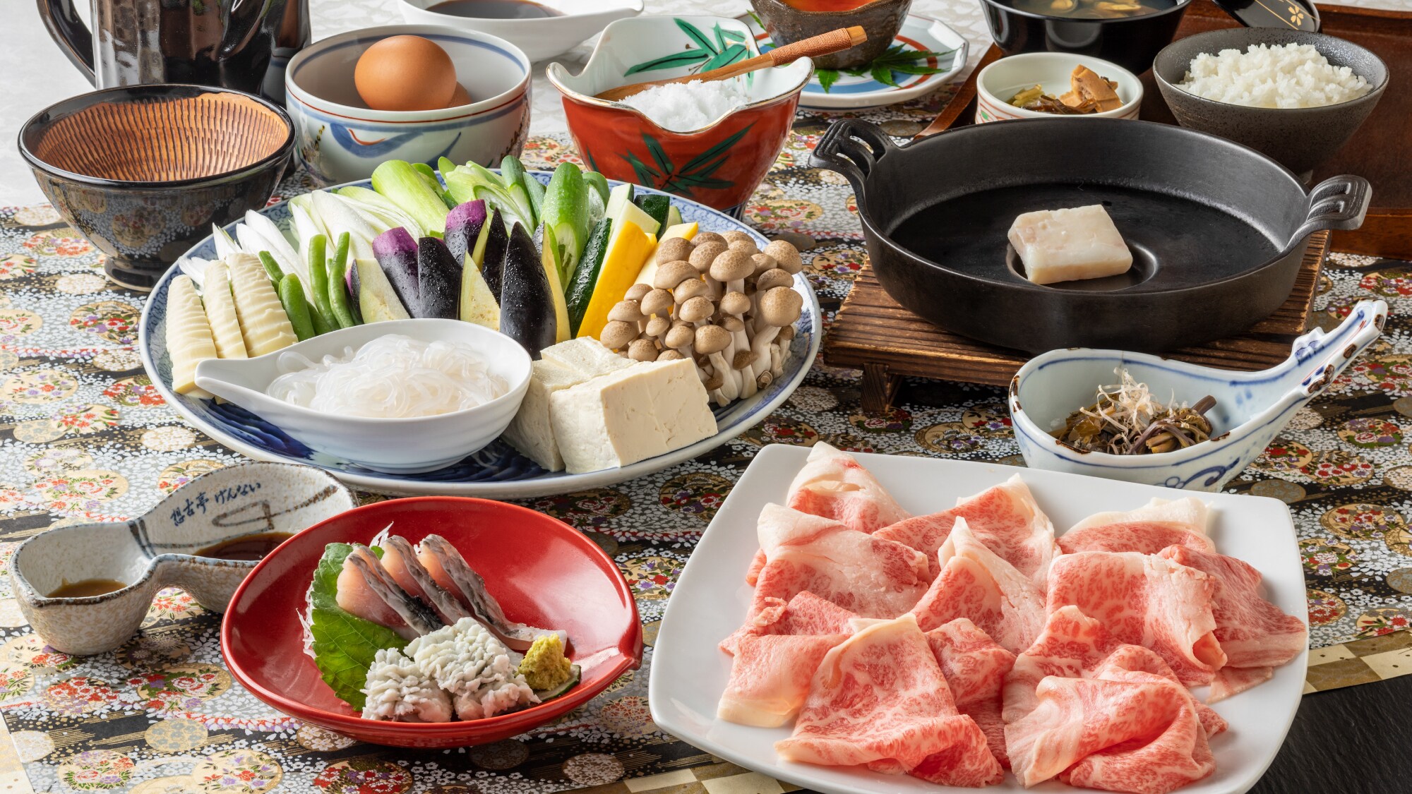 [近江牛壽喜燒]