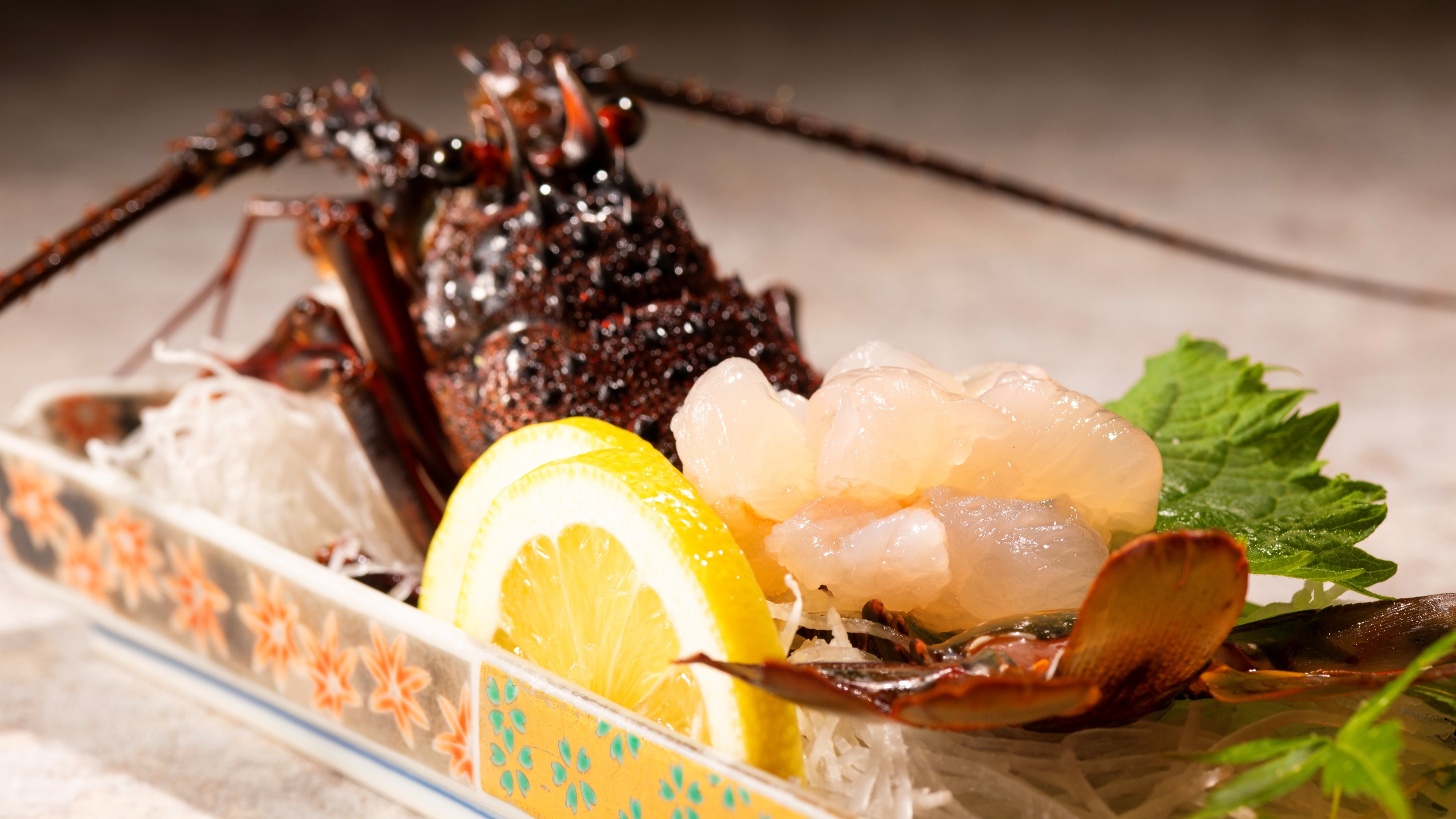 Plump and sweet lobster sashimi