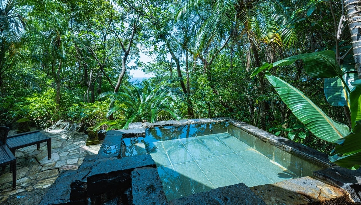 Open-air bath in the premium room