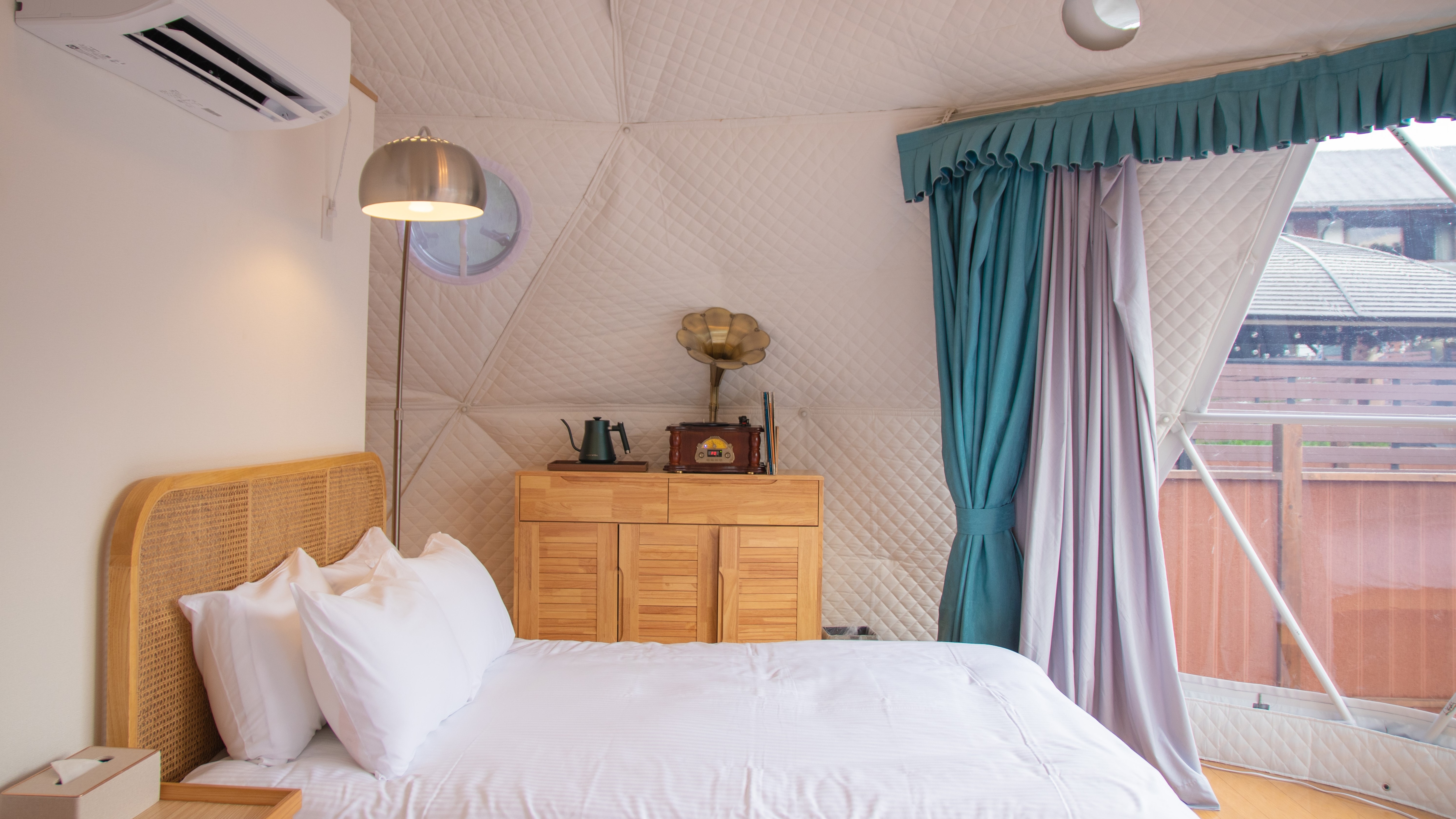 Dome tent interior