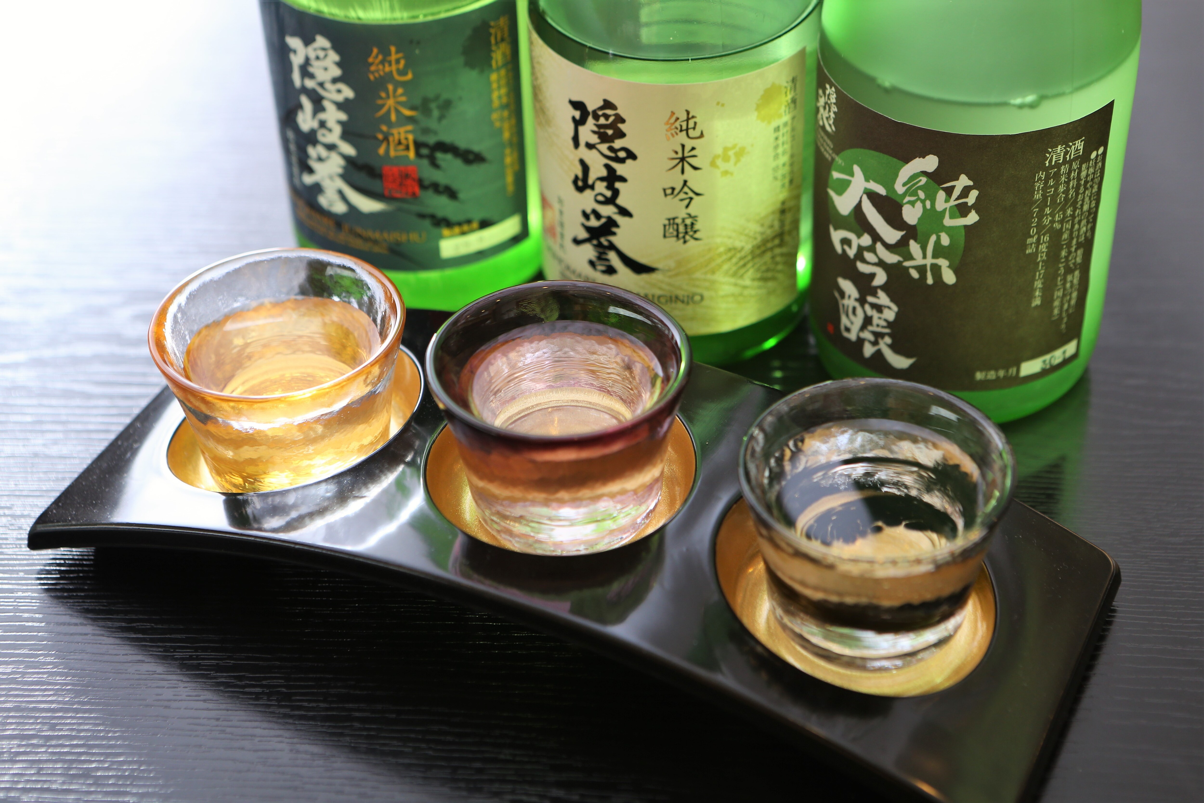 Oki Islands local sake comparison 1