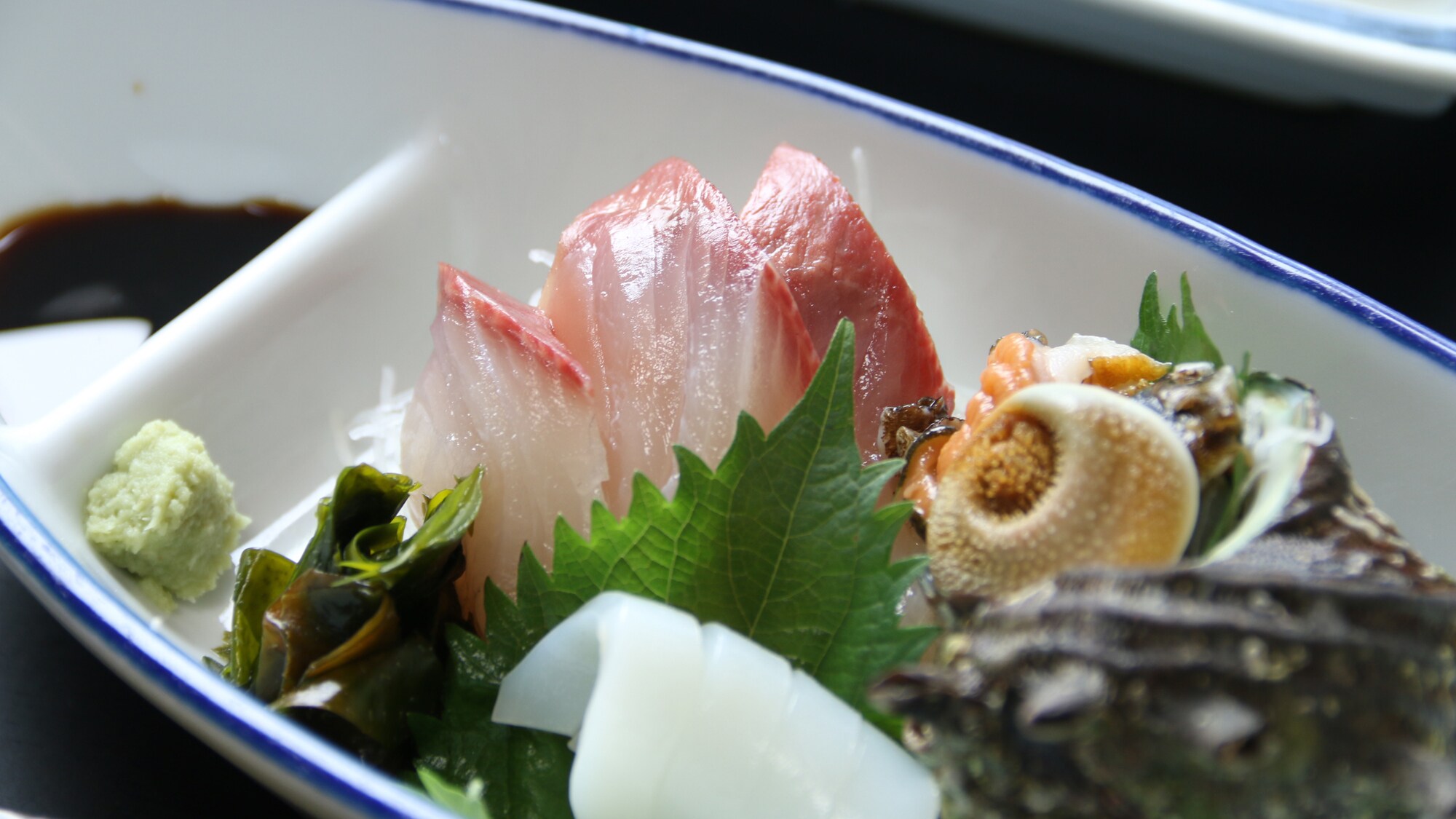 Freshly made sashimi