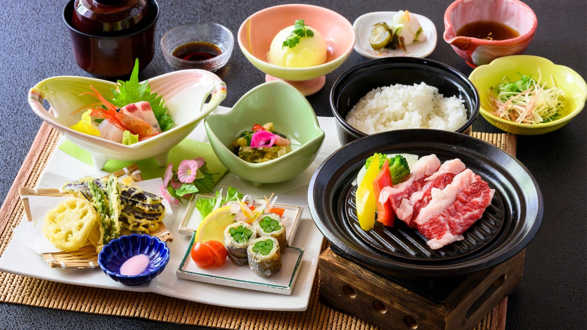 Enjoy refreshing summer cuisine and hot springs! Energy-boosting "Summer Grilled Meal"