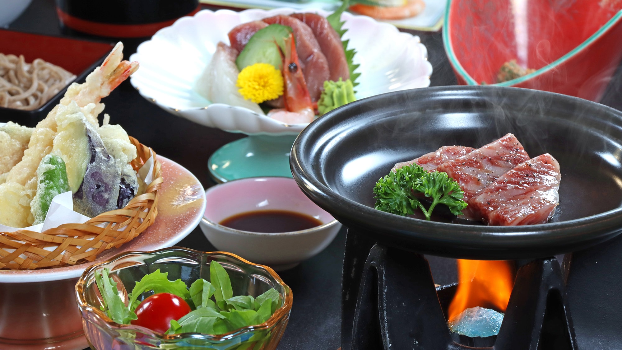 #Maezawa Beef Kaiseki Course Recommended for those who want to indulge in the delicious meat and vibrant marbling of Maezawa Beef.