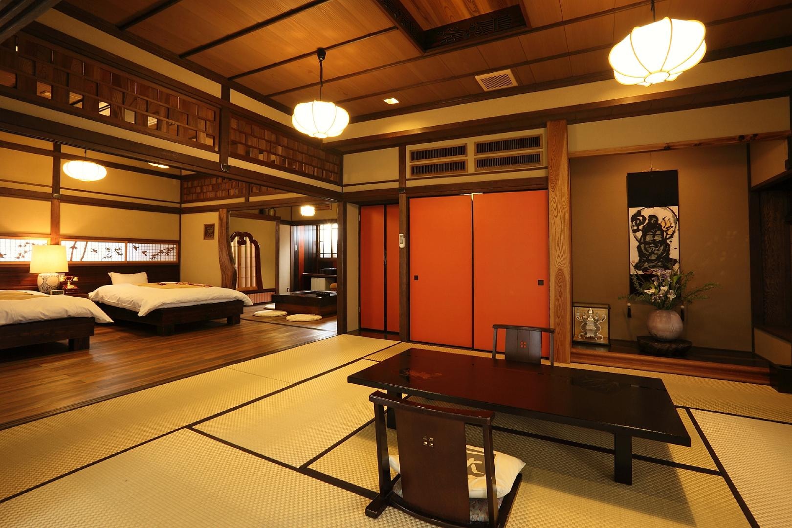 VIP room "Soan" (a three-room Japanese-Western style room with indoor and outdoor baths)