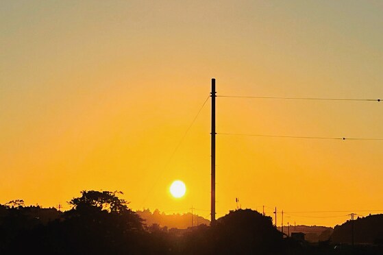 Watch the sunset from the window
