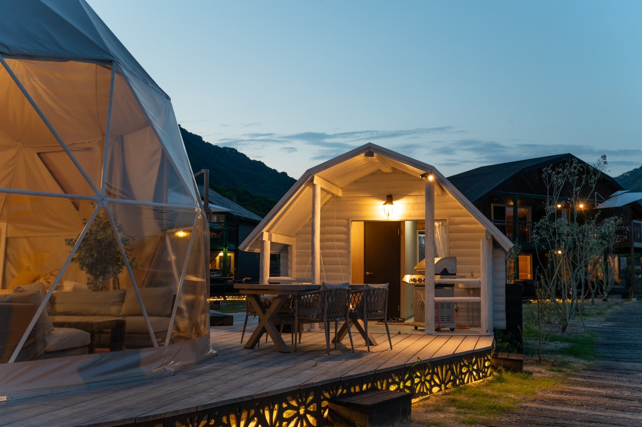 Cabin night view