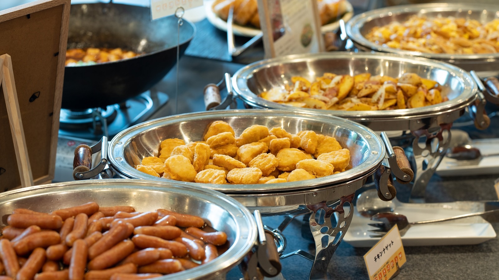 Breakfast buffet hot delicatessen