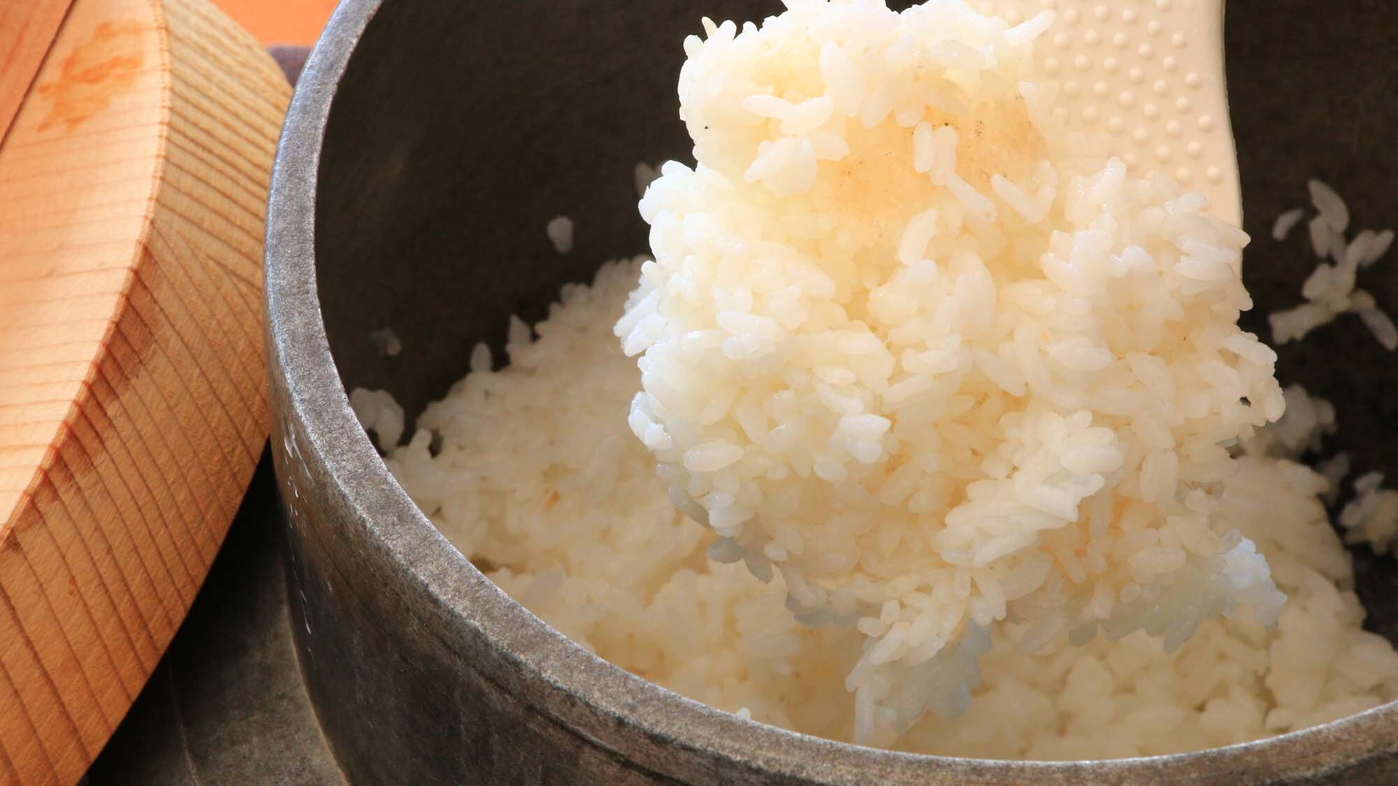Rice cooked in a stove