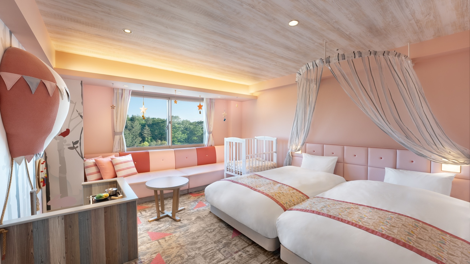 [Standard Twin Forest Baby] Màu hồng (hình ảnh) *Không thể chỉ định màu hồng/xanh lam.