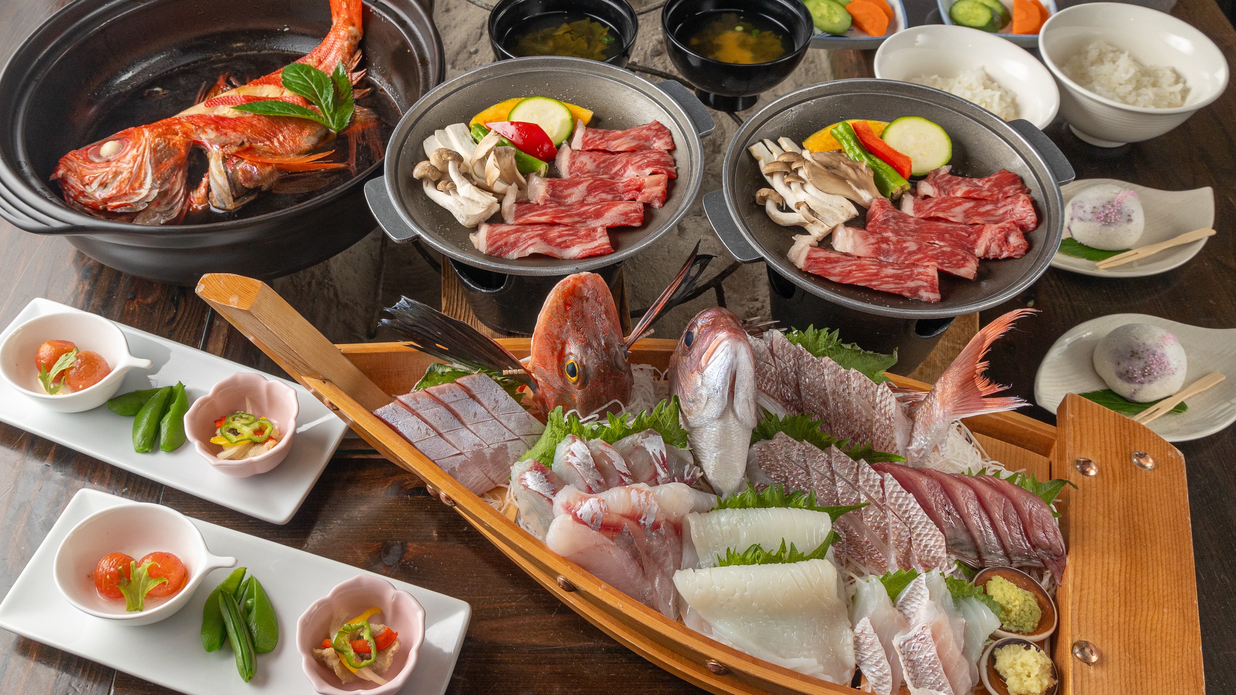 Exclusive for rental of the entire building [Local fish boat platter and boiled alfonsino plan]