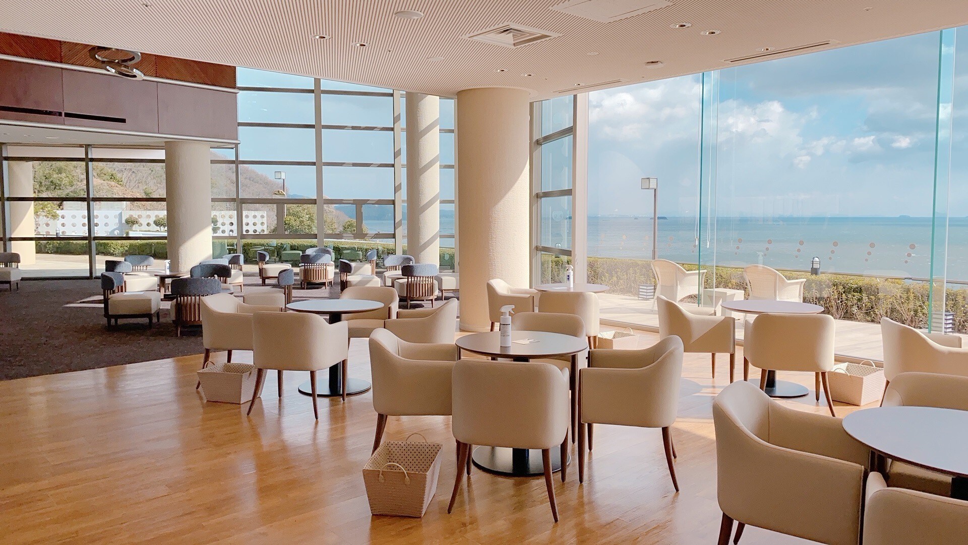 Lobby lounge overlooking the Seto Inland Sea