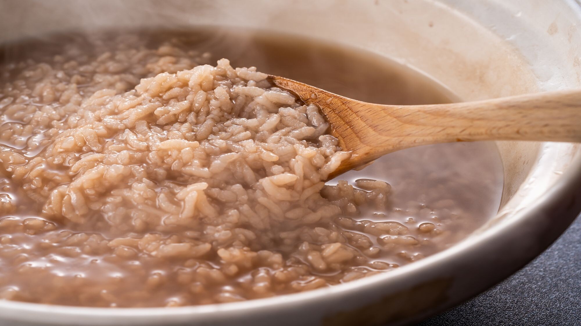 ภาพบุฟเฟ่ต์อาหารเช้า : โจ๊กชา