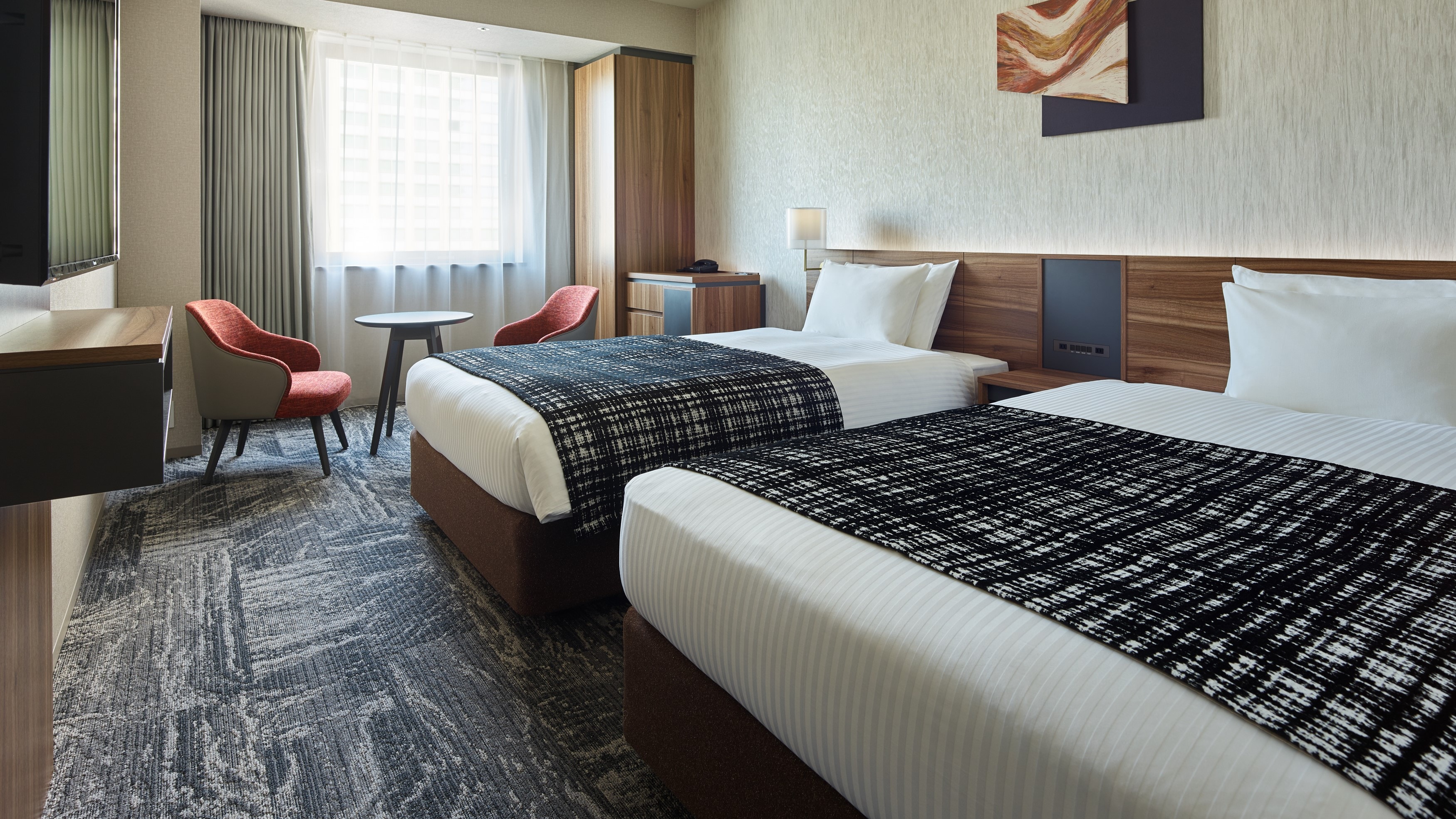Moderate Twin 24.0㎡ [Room with spacious chairs and tables]