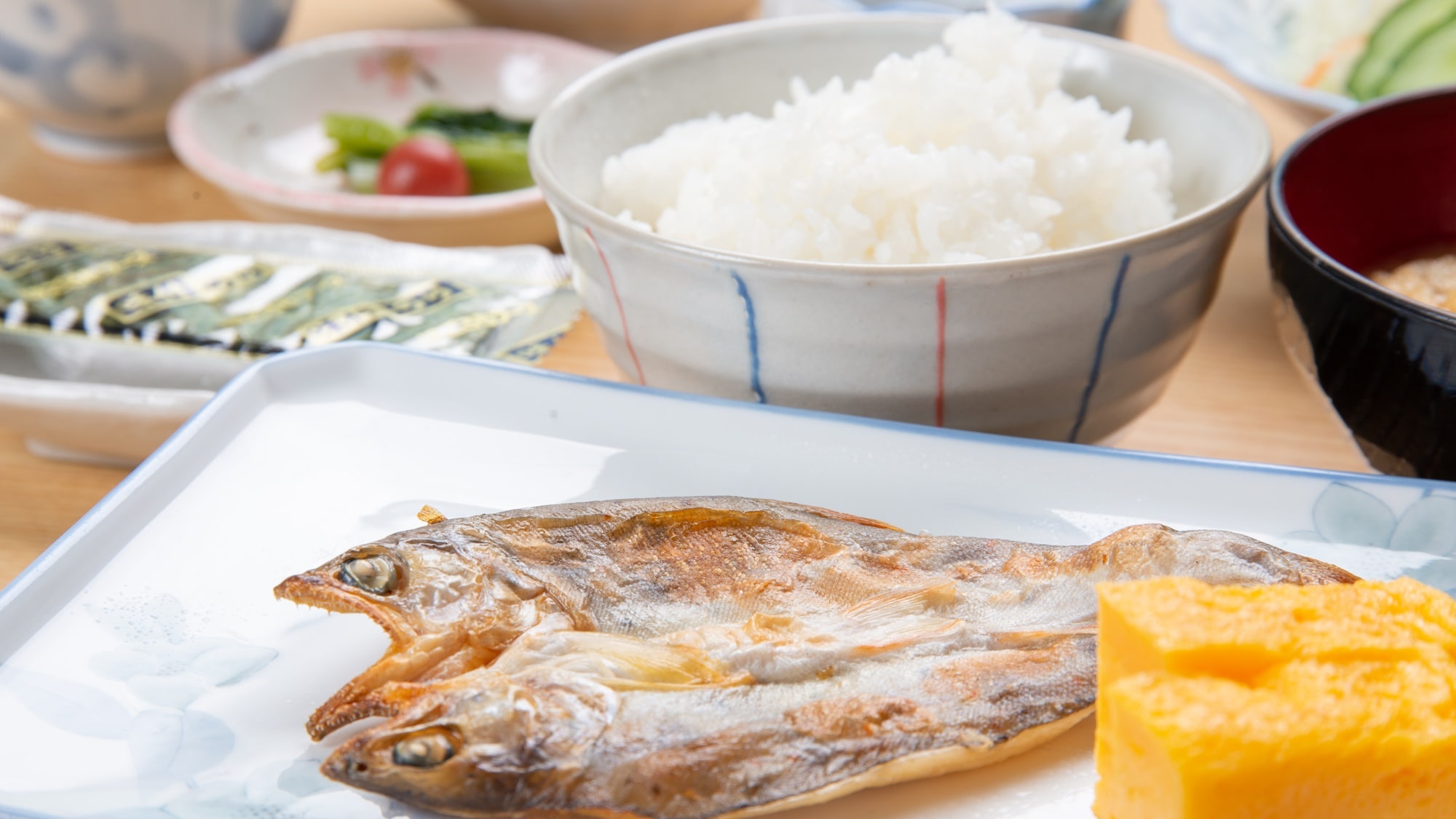 * Breakfast example / Grilled fish is Amago from Toyama