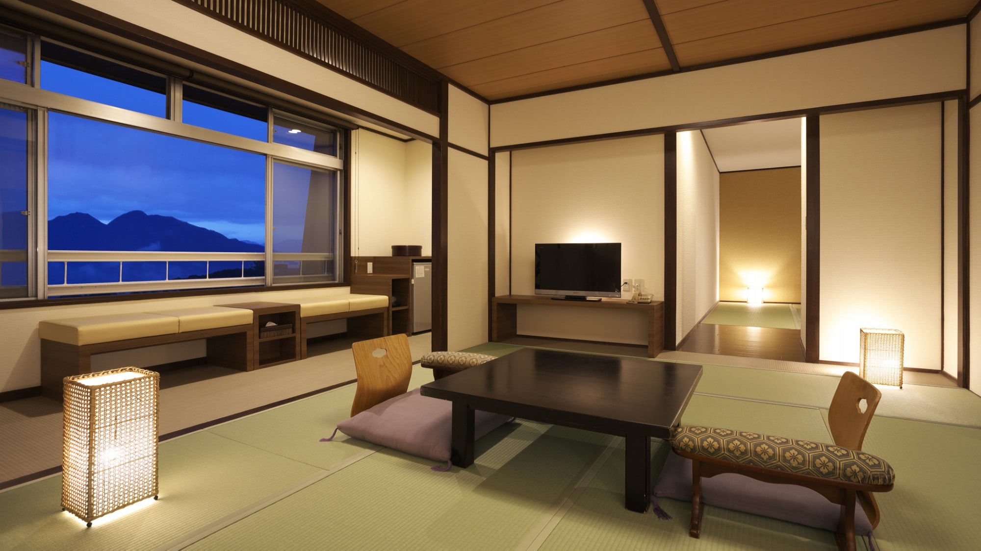 [Non-smoking & times; view] Kamar bergaya Jepang dengan tempat tidur dan dua kamar tanpa bak mandi dan toilet