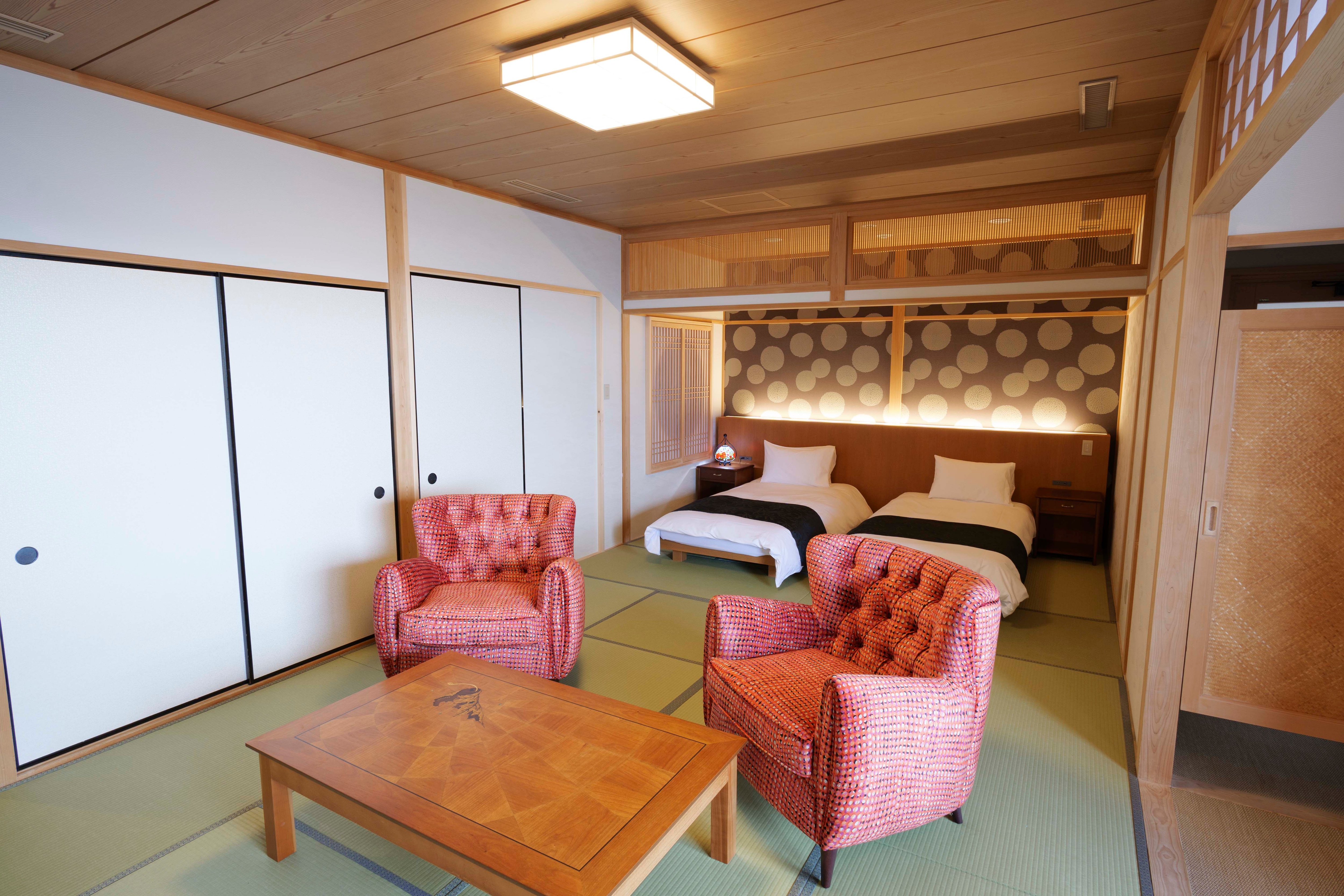 [Guest room] Deluxe room (with panoramic bath, Japanese-style room)