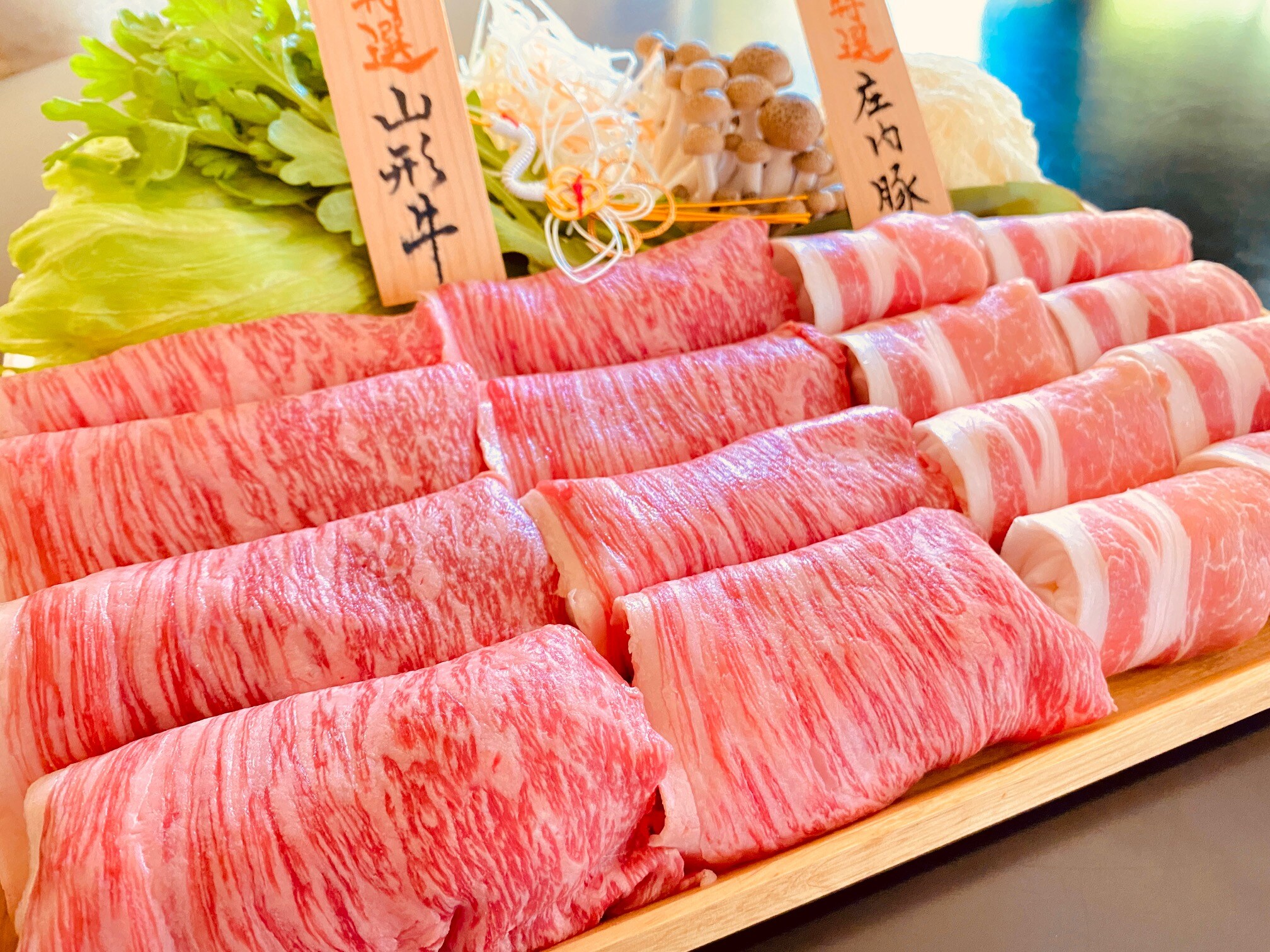 Shabu-shabu with Yamagata beef and Shonai pork (pictured for 4 people)