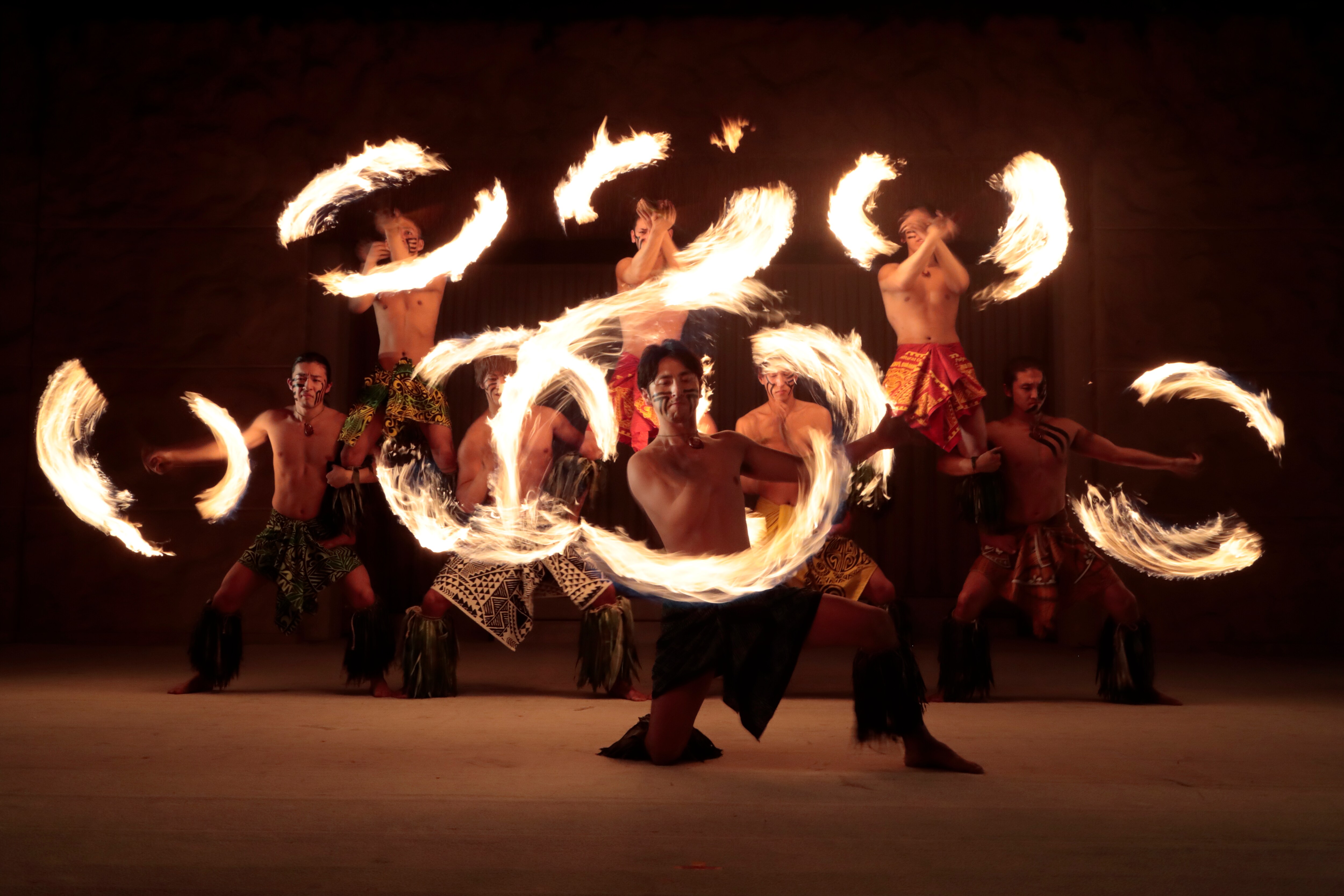 Fire knife dance