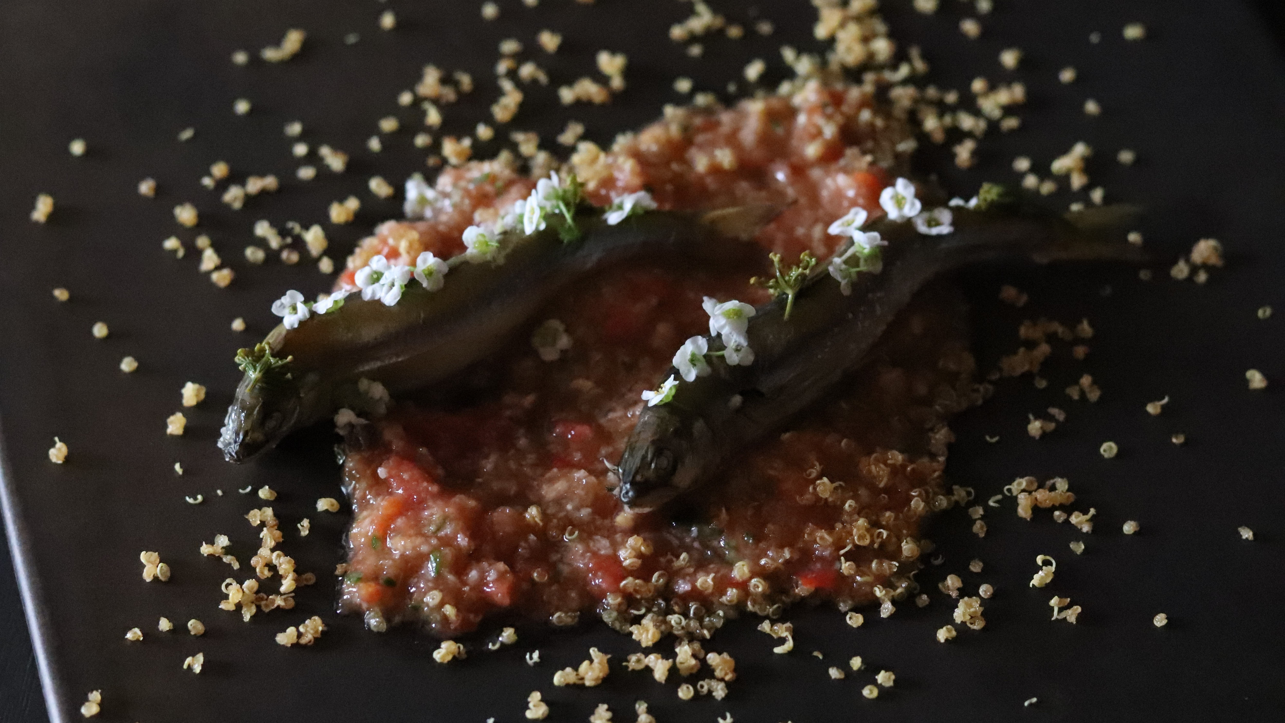 Ayu and gazpacho