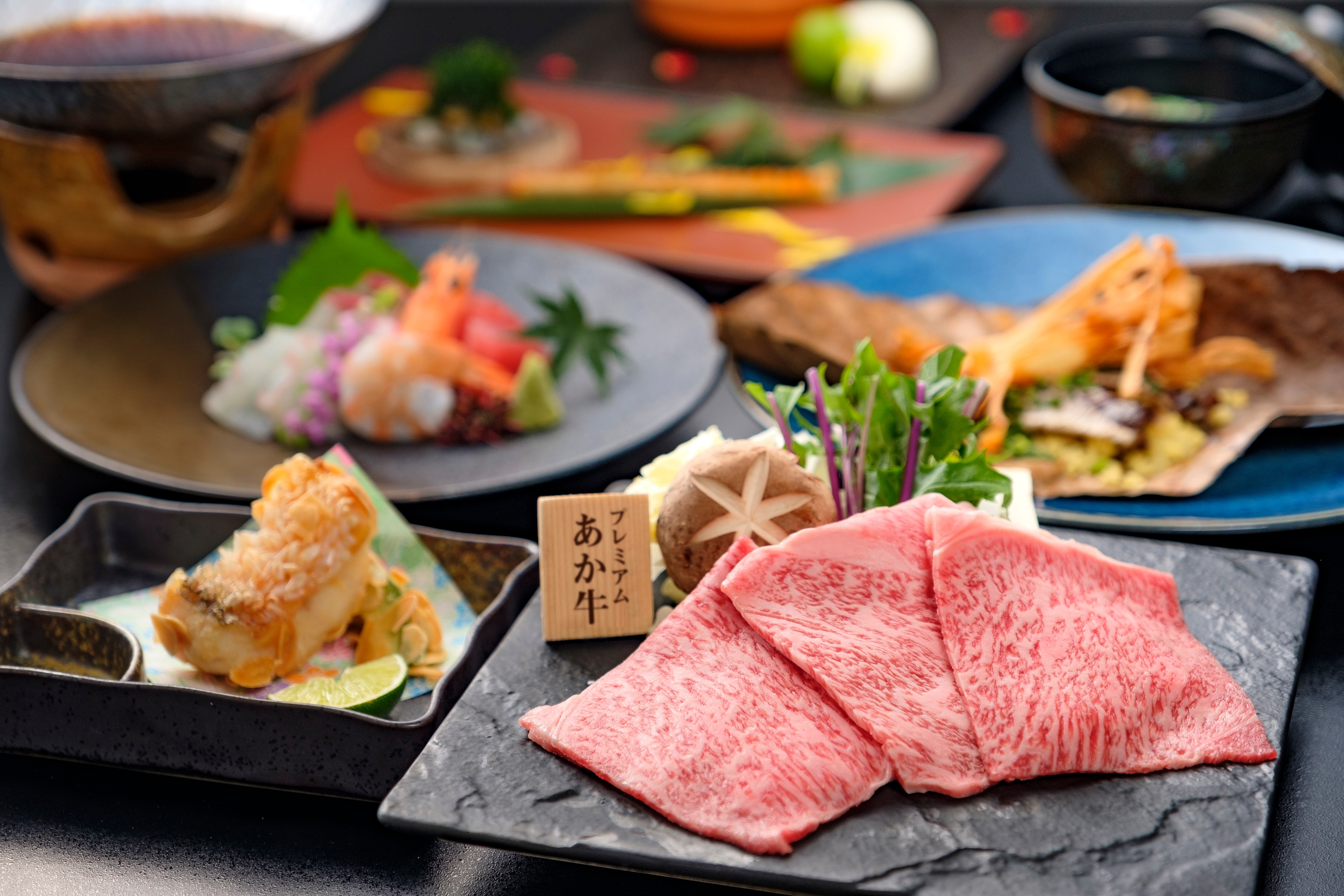 Premium red beef kaiseki meal