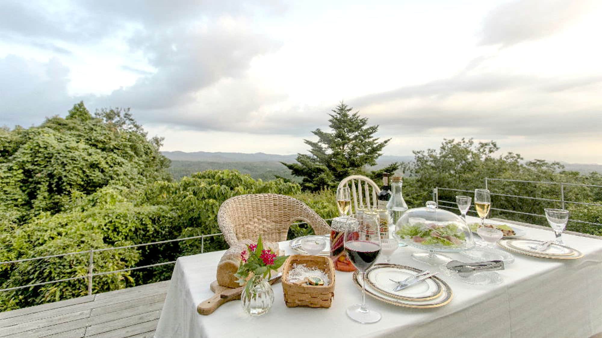 ・ How about dining on the terrace?
