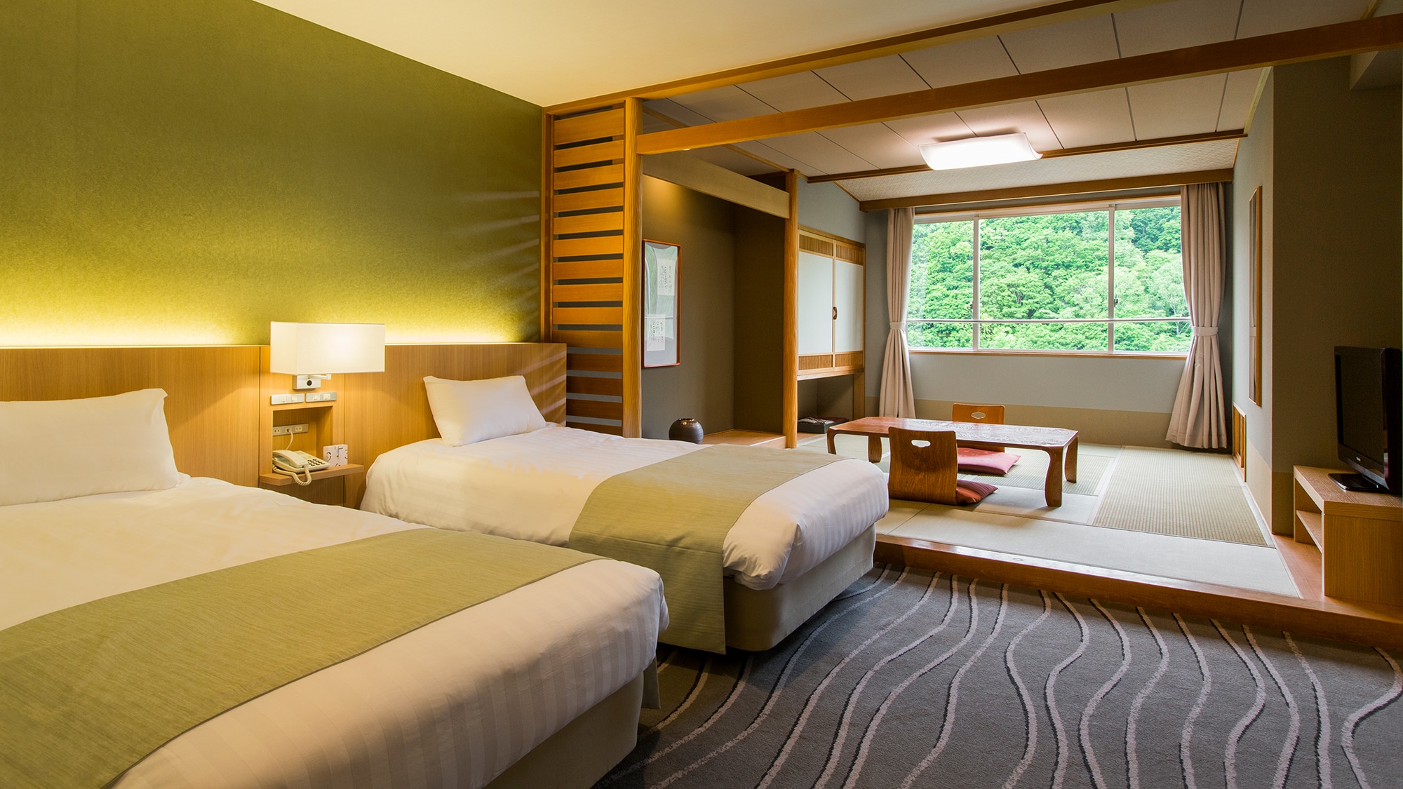 [Universal Room] A Japanese-Western style room with a Japanese-style space (you cannot specify the room type)