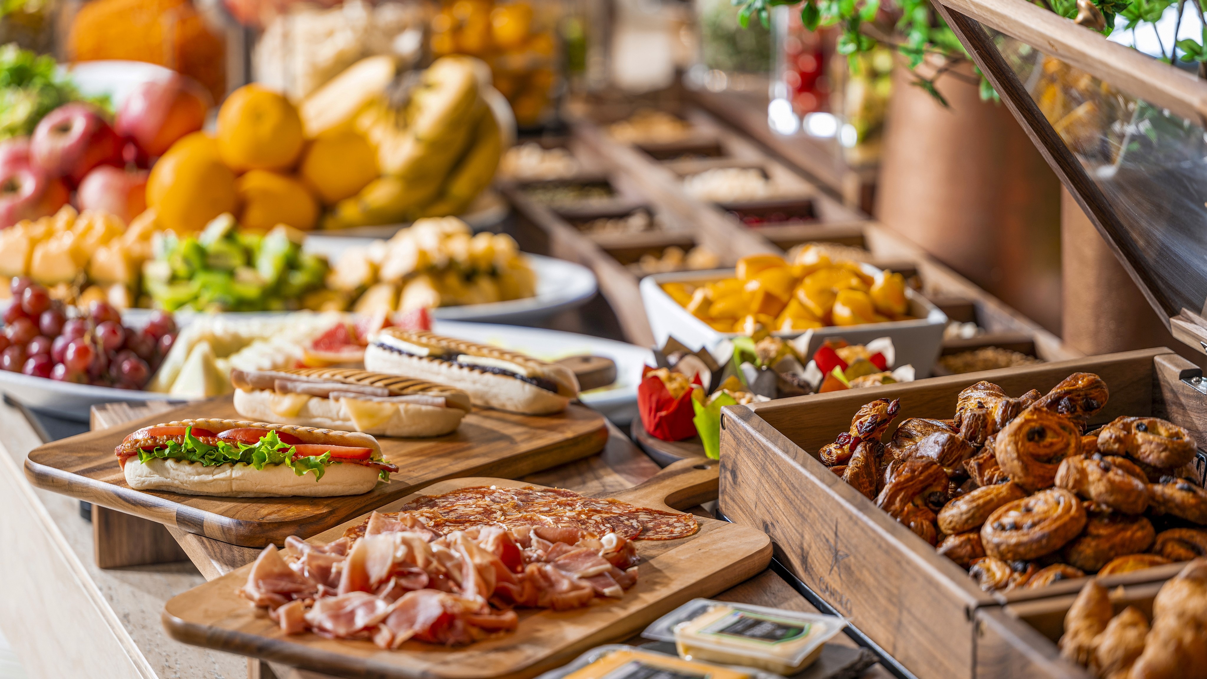 뷔페 아침 식사 이미지